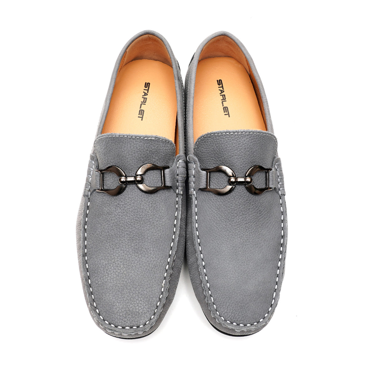 LEATHER SHOES - FLD-01 GREY