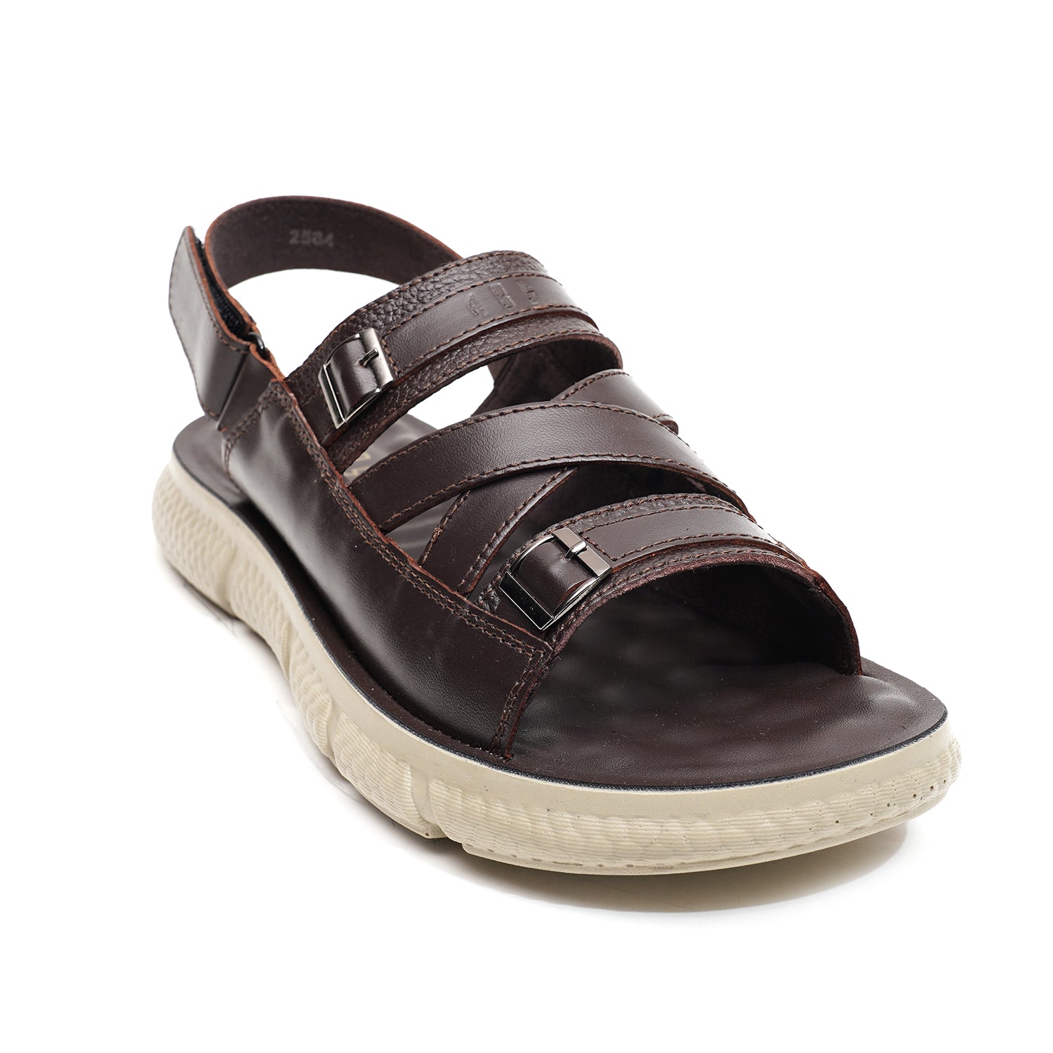 LEATHER SANDAL -NLE-106 BROWN