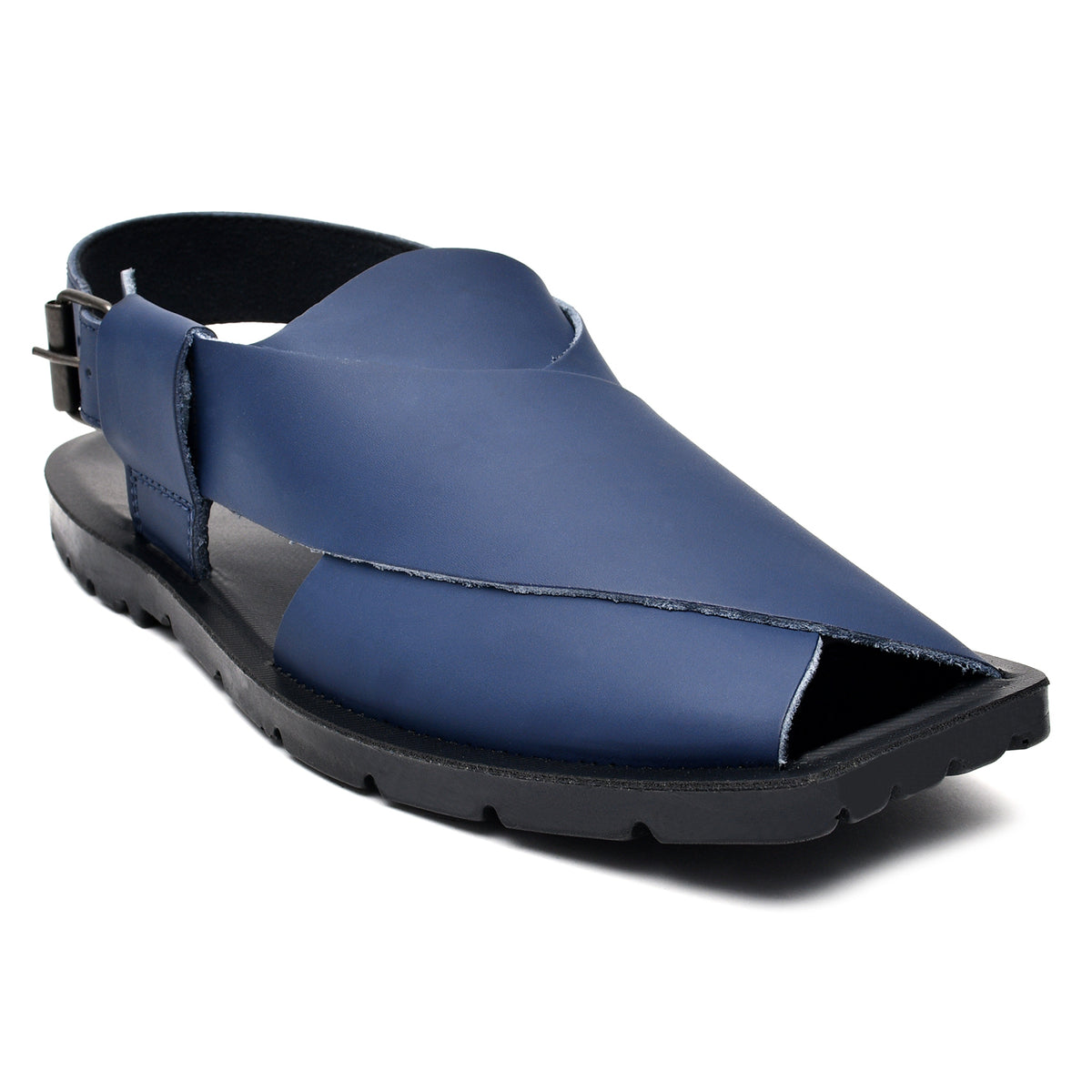 LEATHER PESHAWARI CHAPPAL - NPT-01 BLUE