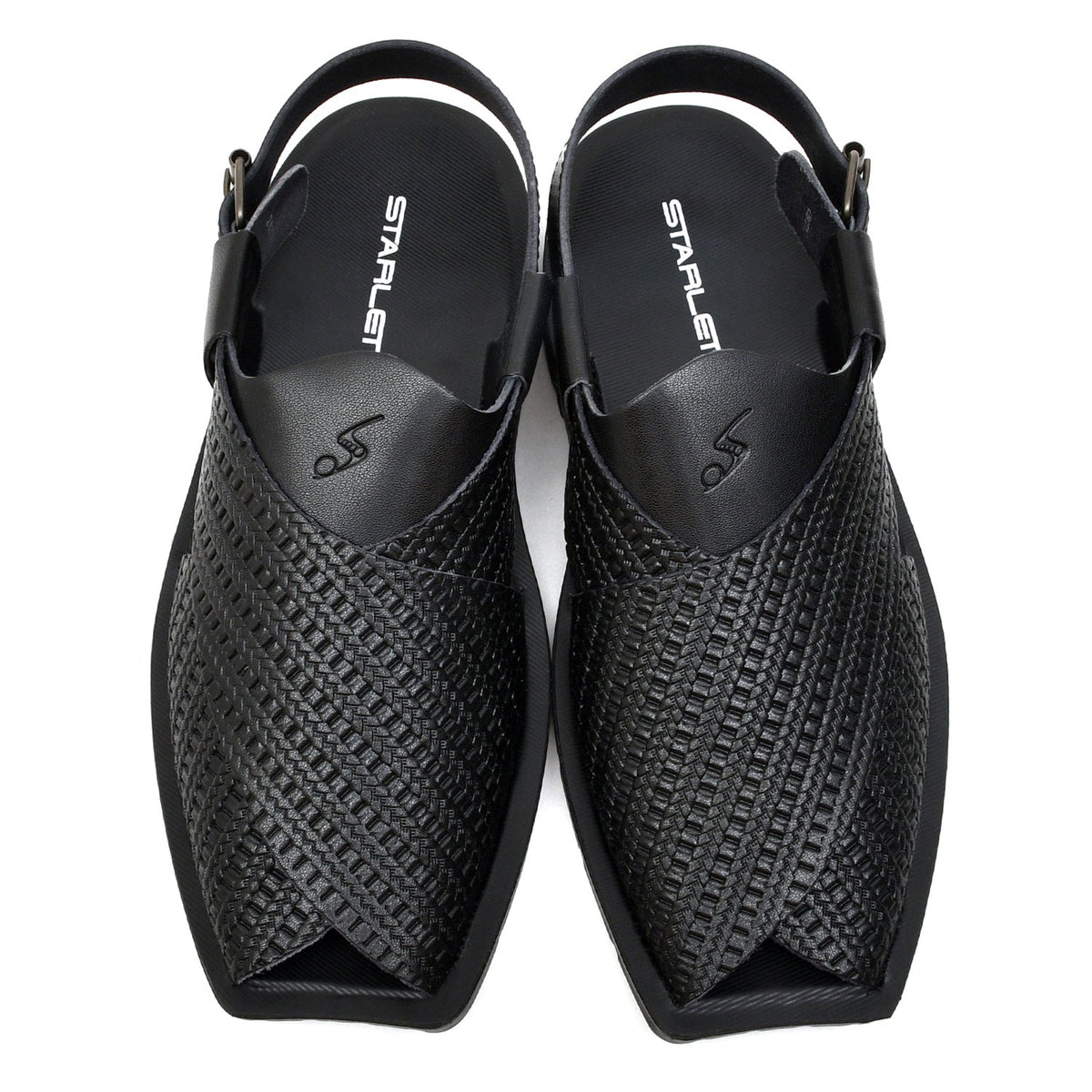 LEATHER PESHAWARI CHAPPAL - NPT-08 BLACK
