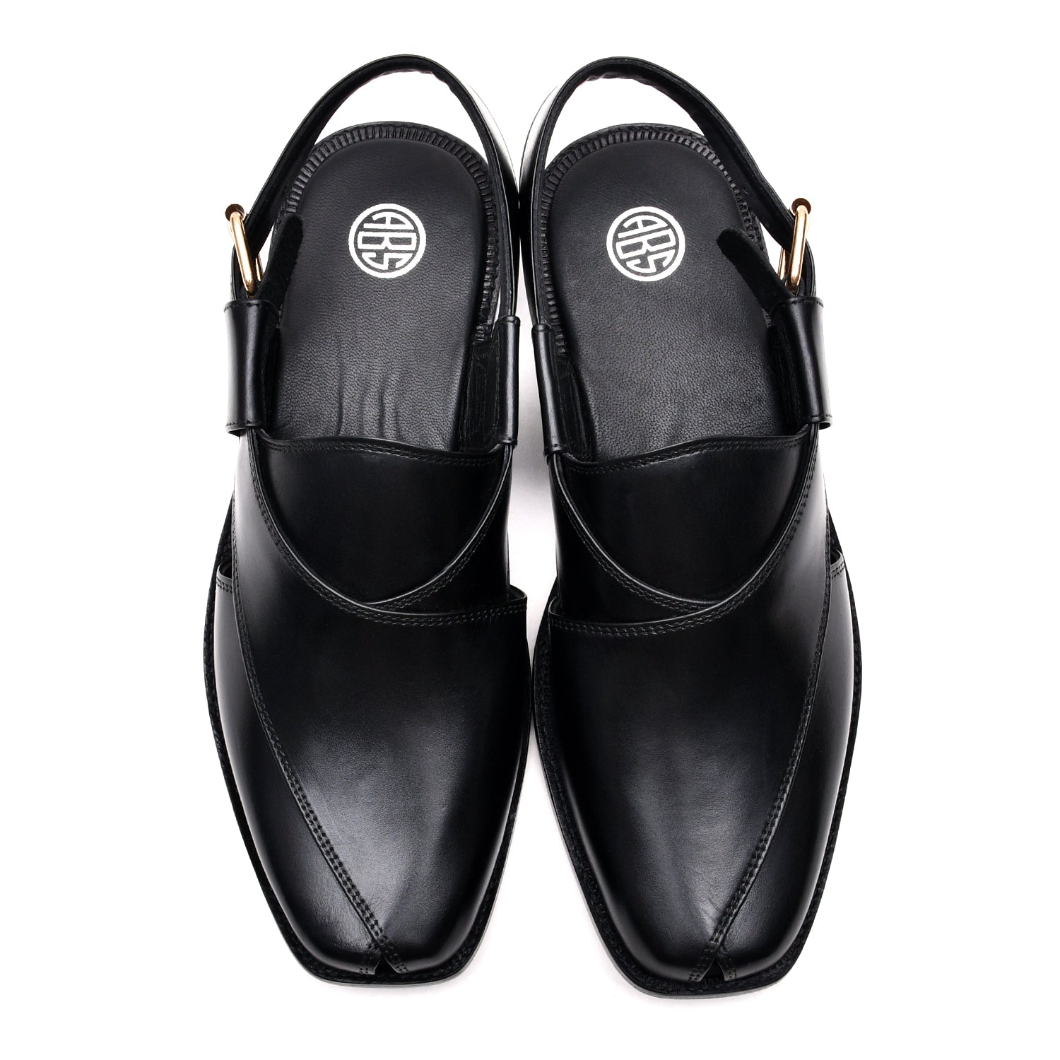 LEATHER PESHAWARI CHAPPAL - P-167 BLACK