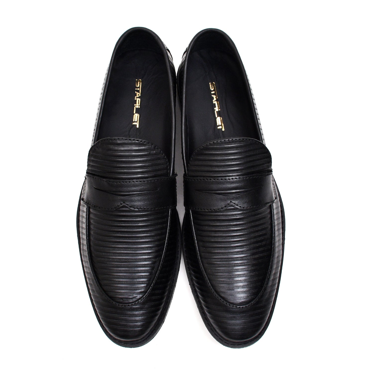 LEATHER SHOES - RTG-0003 BLACK