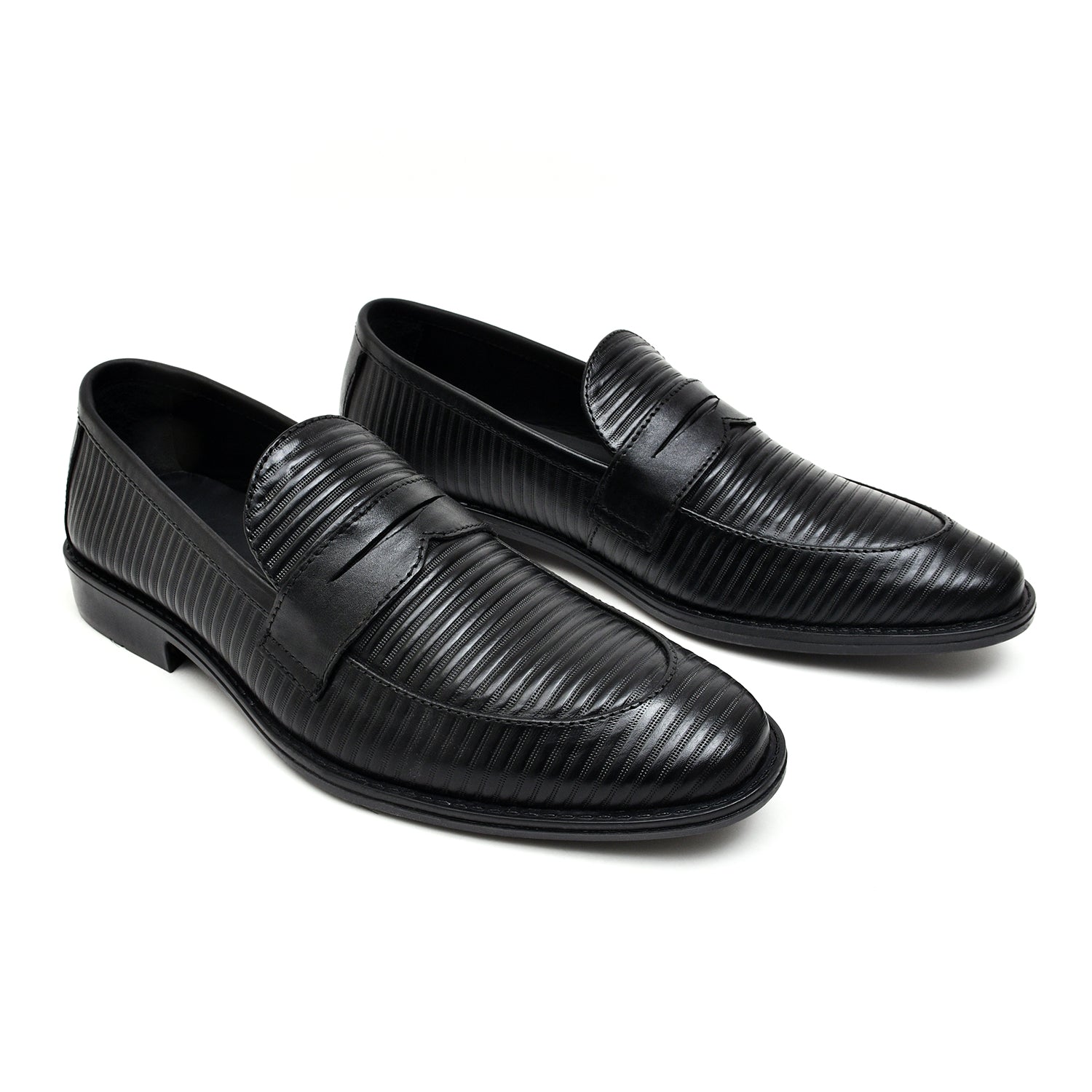 LEATHER SHOES - RTG-0003 BLACK