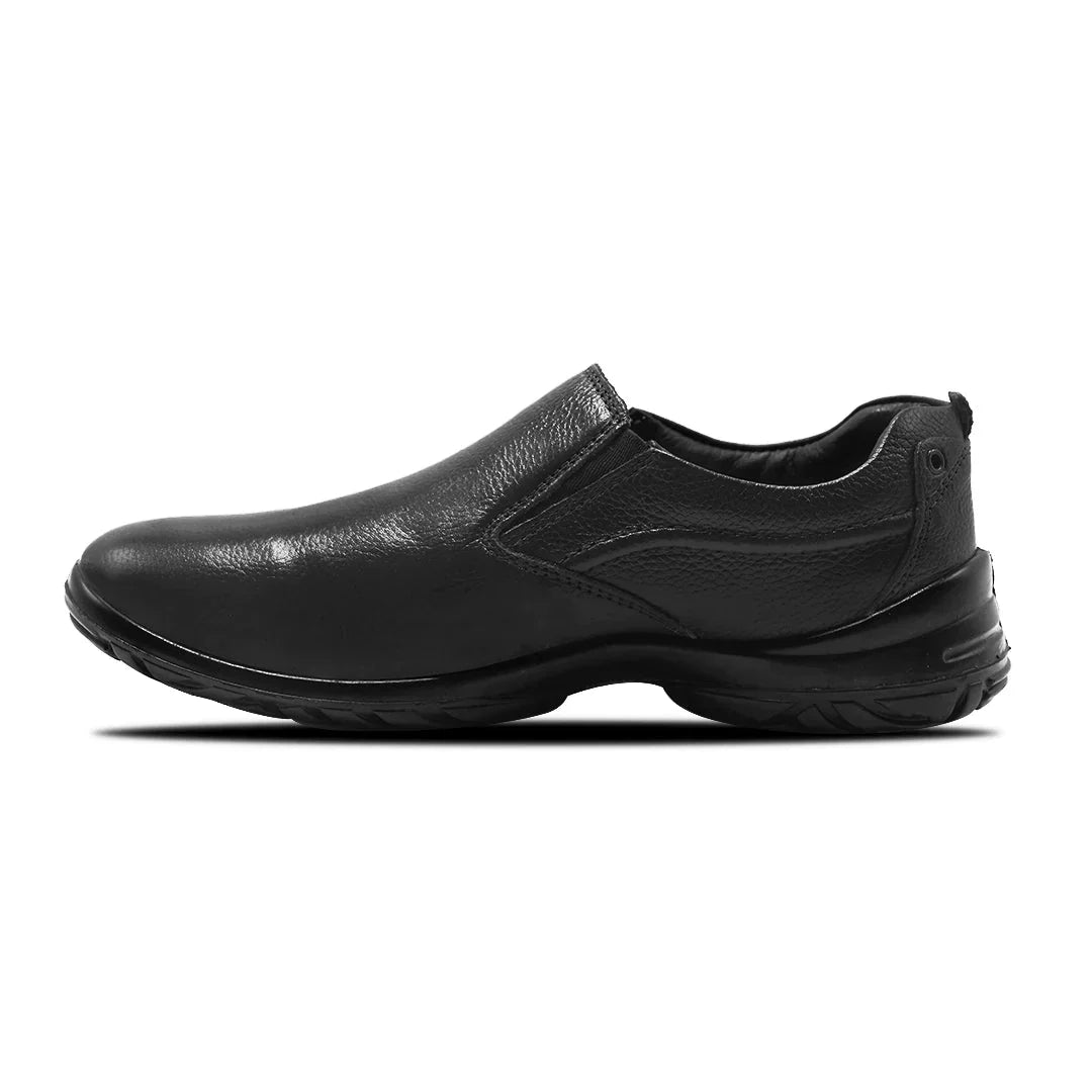 LEATHER SHOES - SHAHZORE-001 BLACK