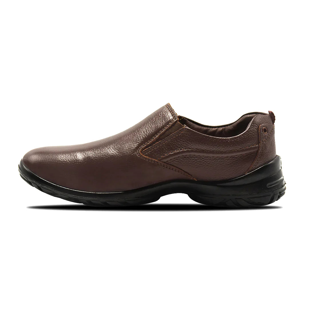 LEATHER SHOES - SHAHZORE-001 BROWN
