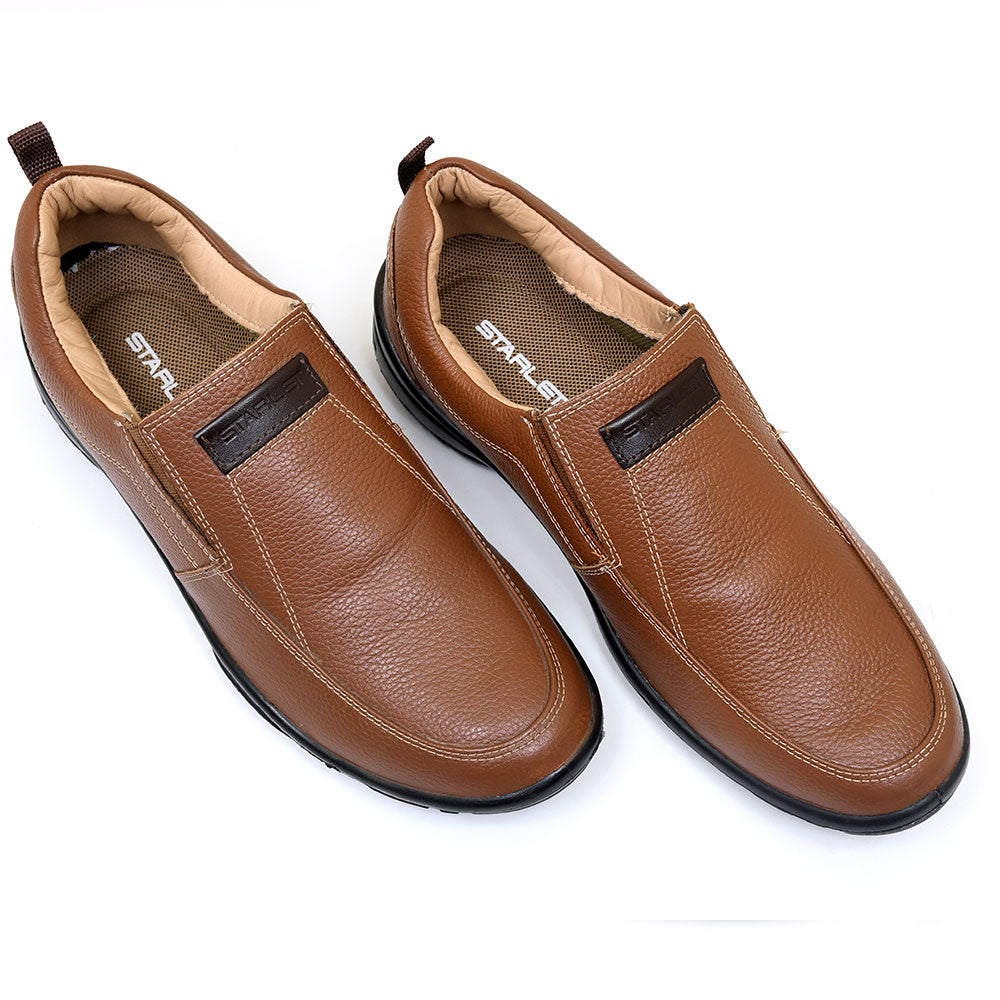 LEATHER SHOES - SHAHZORE-005 TAN