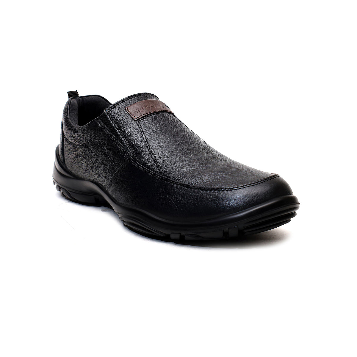 LEATHER SHOES - SHAHZORE-005 BLACK