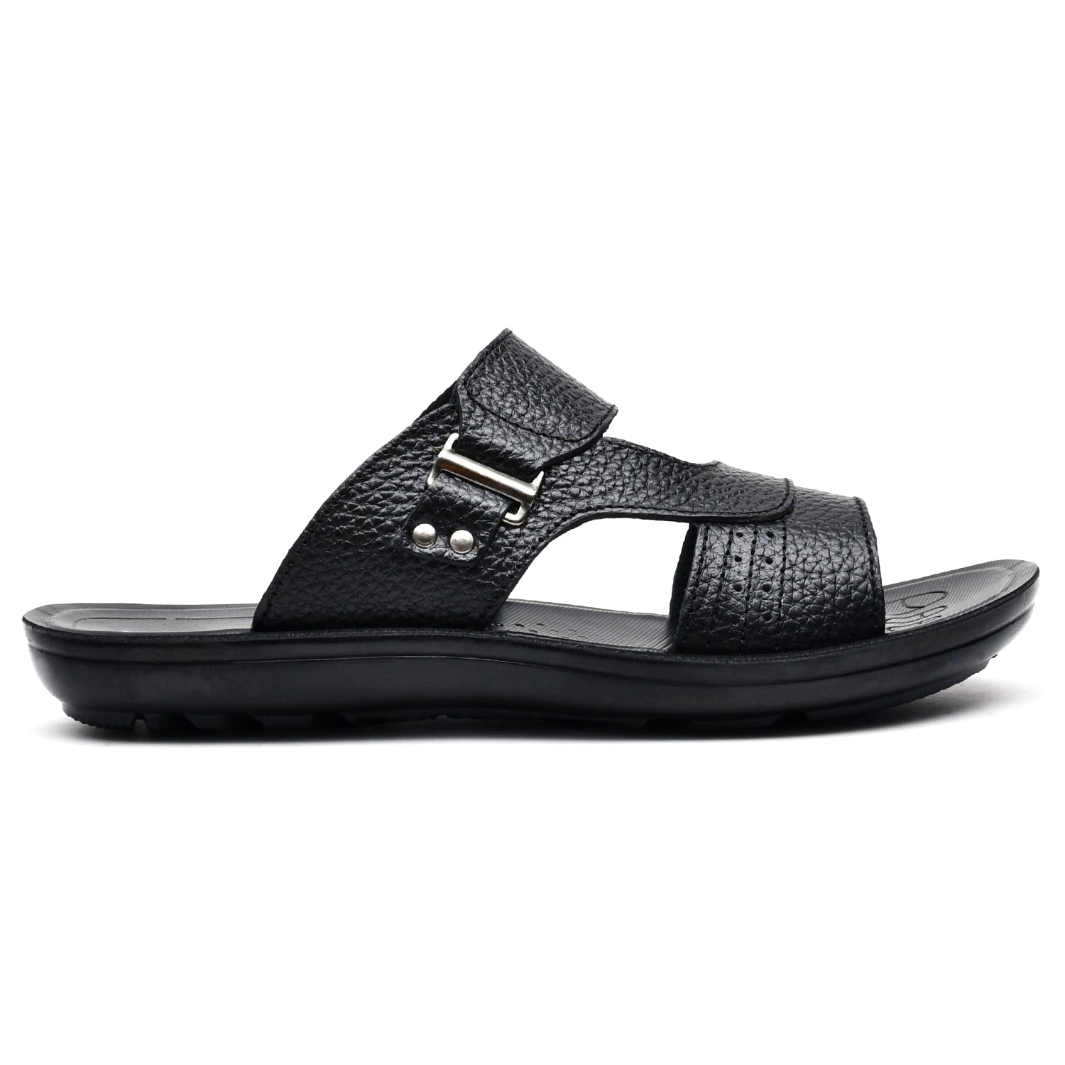 LEATHER SLIPPER - SP-326 BLACK