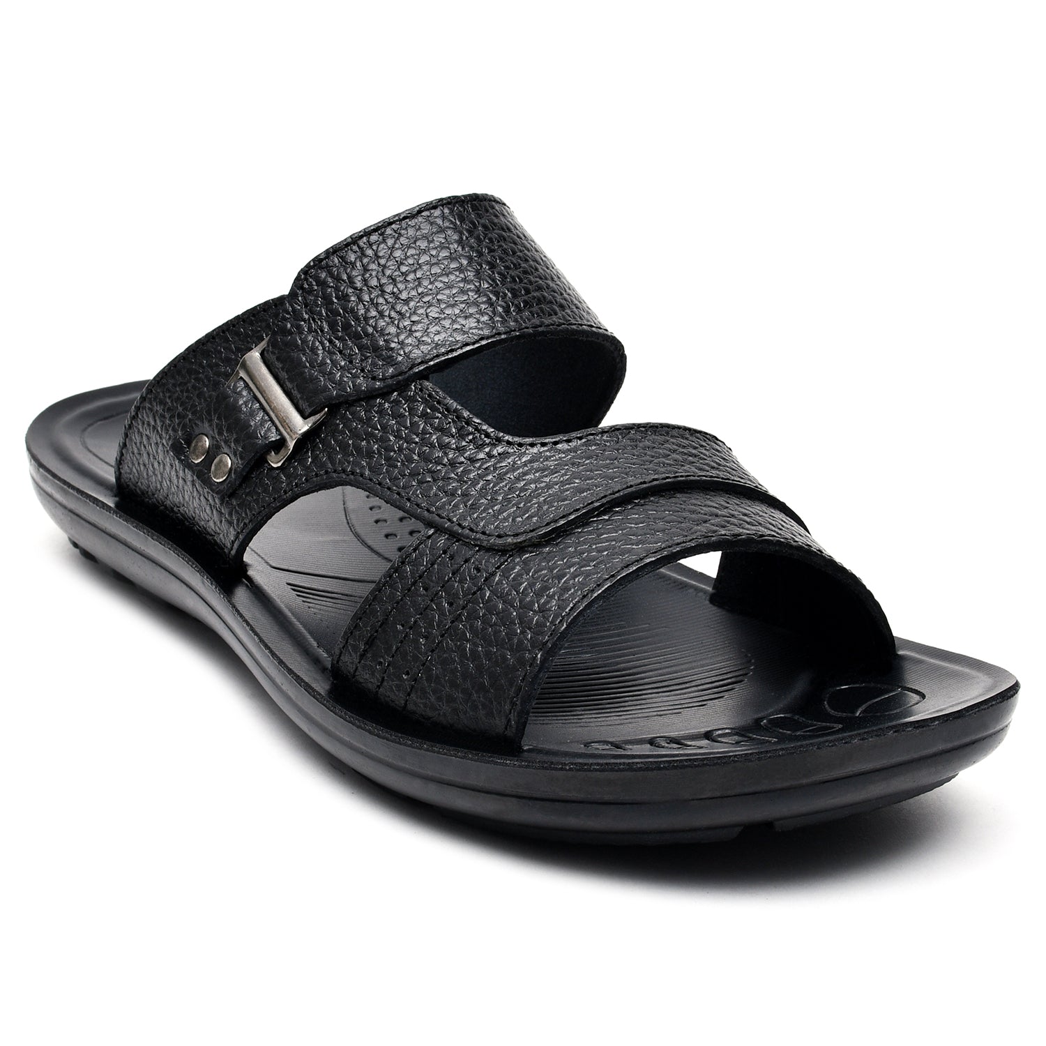 LEATHER SLIPPER - SP-326 BLACK