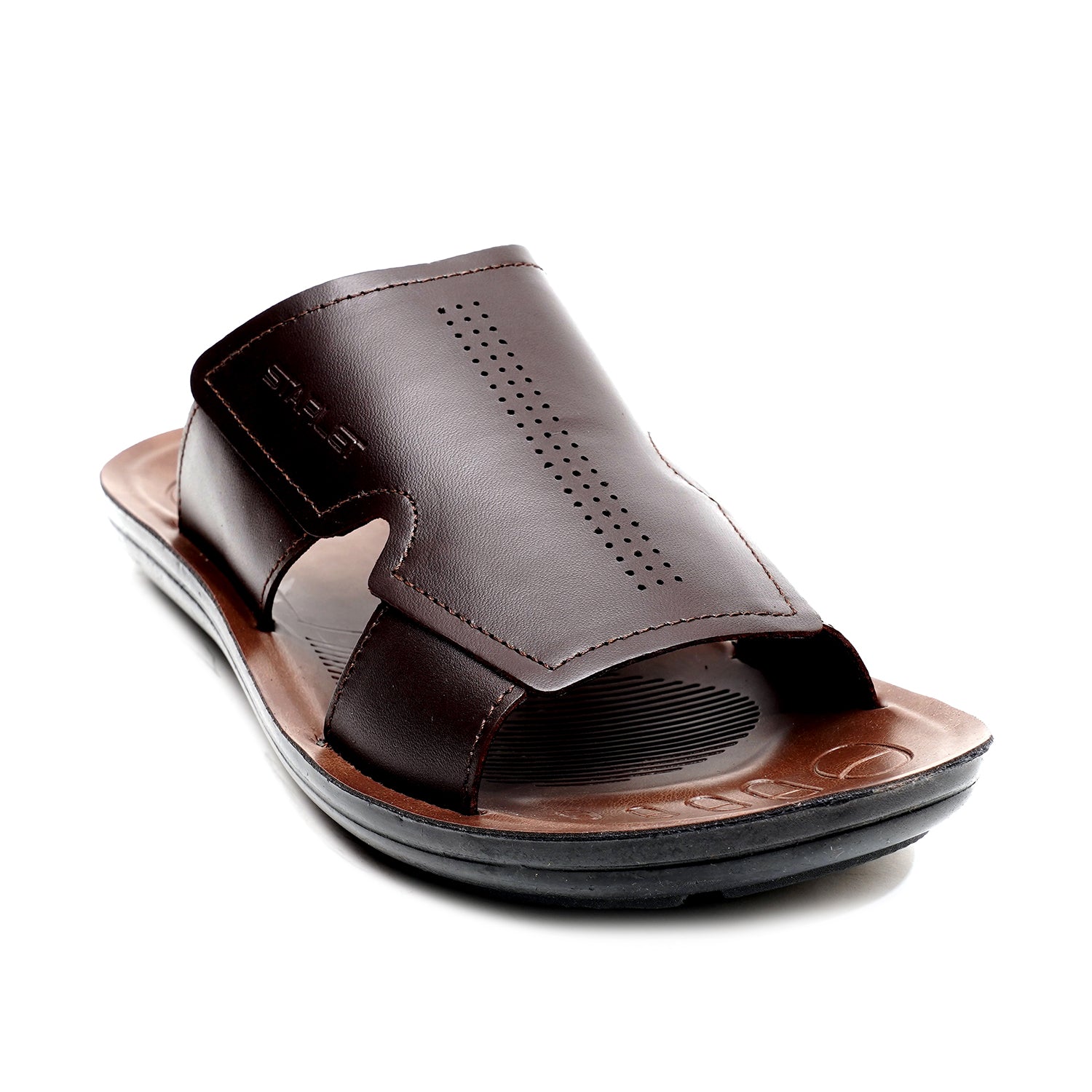 LEATHER SLIPPER - SP-327 BROWN