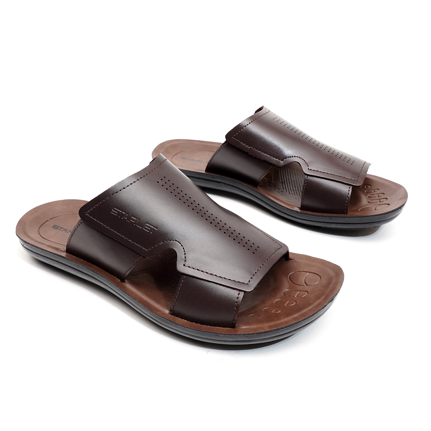 LEATHER SLIPPER - SP-327 BROWN