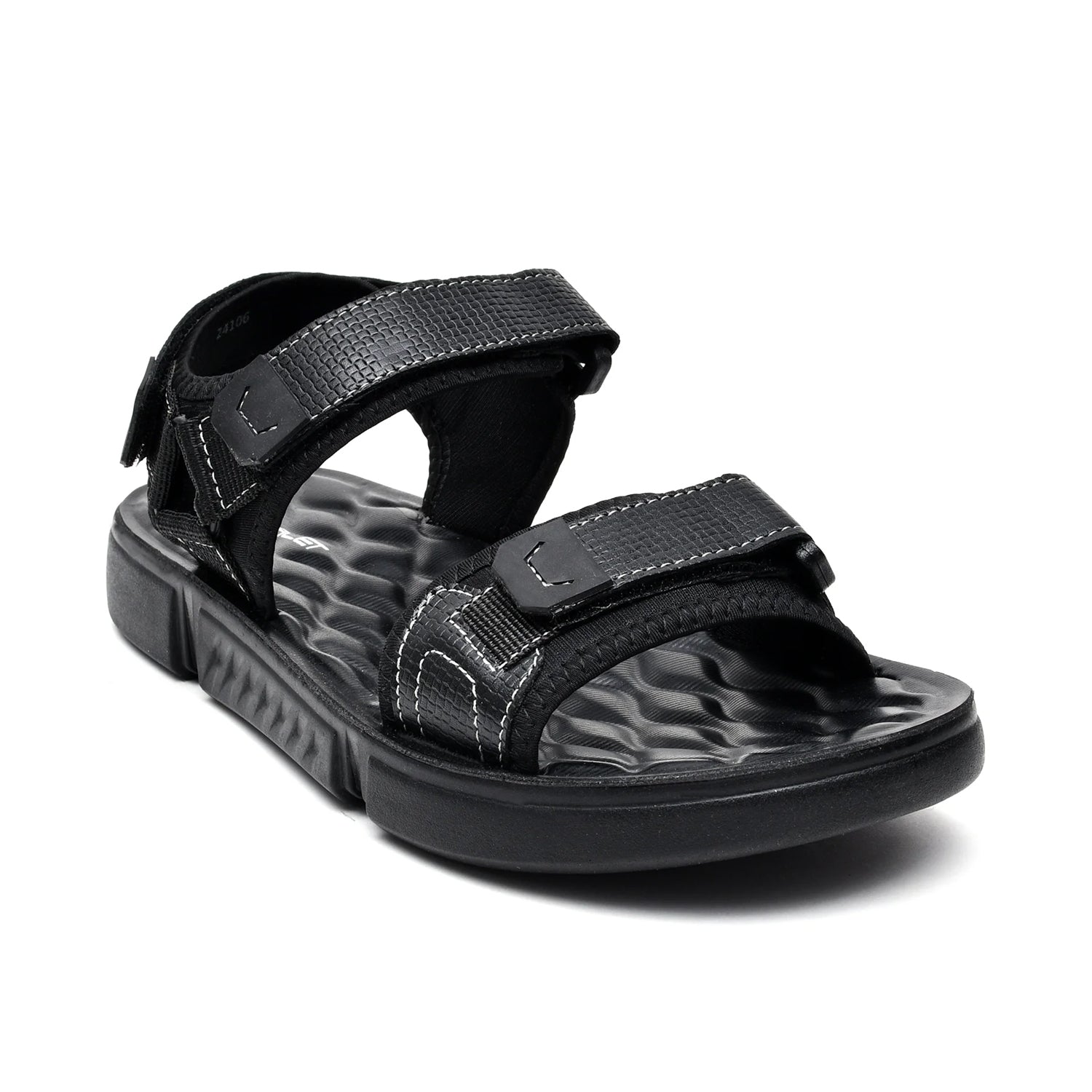 LEATHER SANDAL - SPT-1207 BLACK