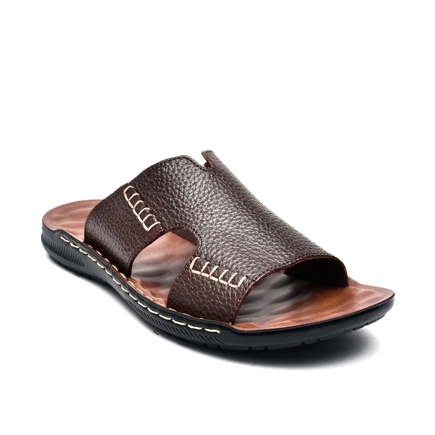 LEATHER SLIPPER - SR-1125 BROWN