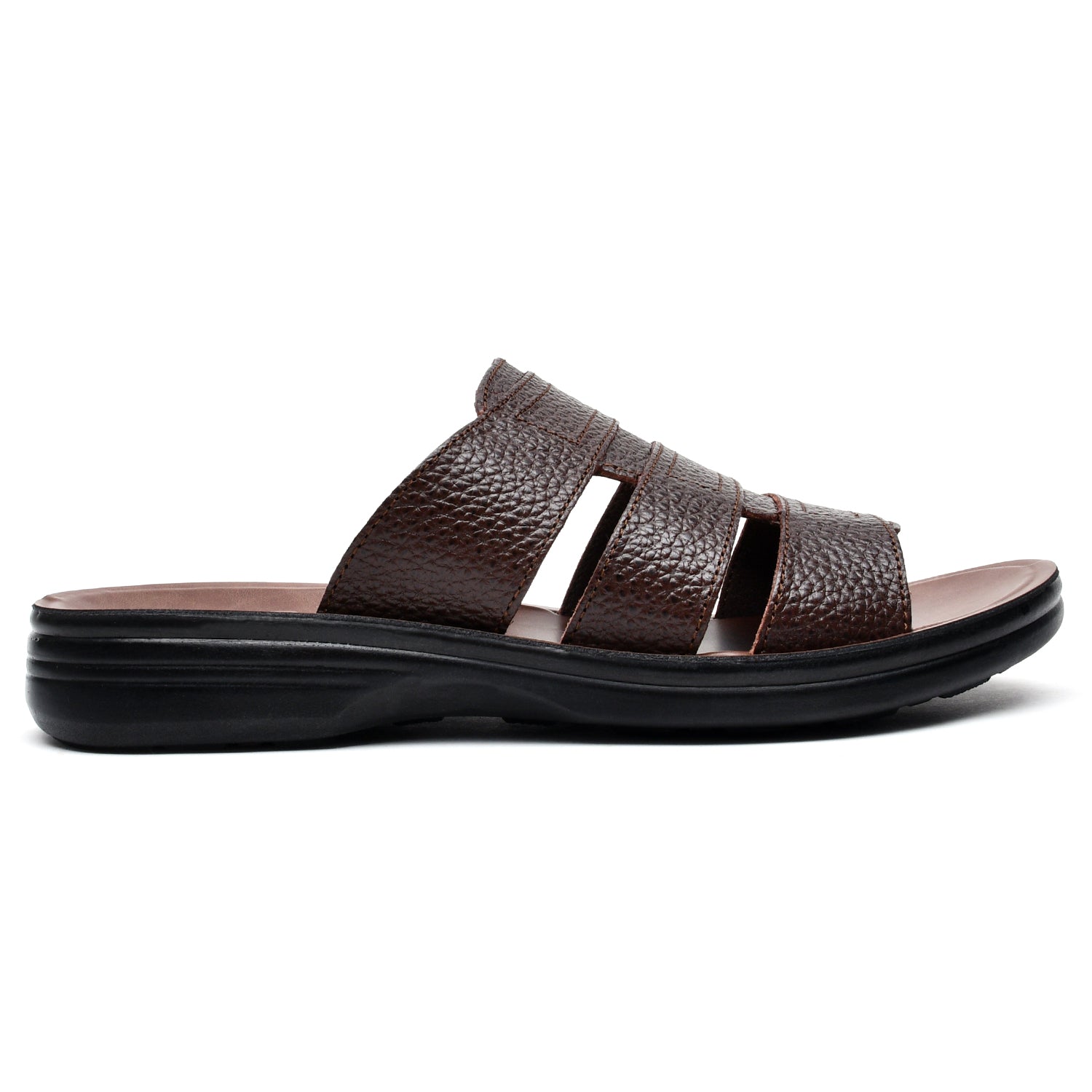 LEATHER SLIPPER - VO-620 BROWN