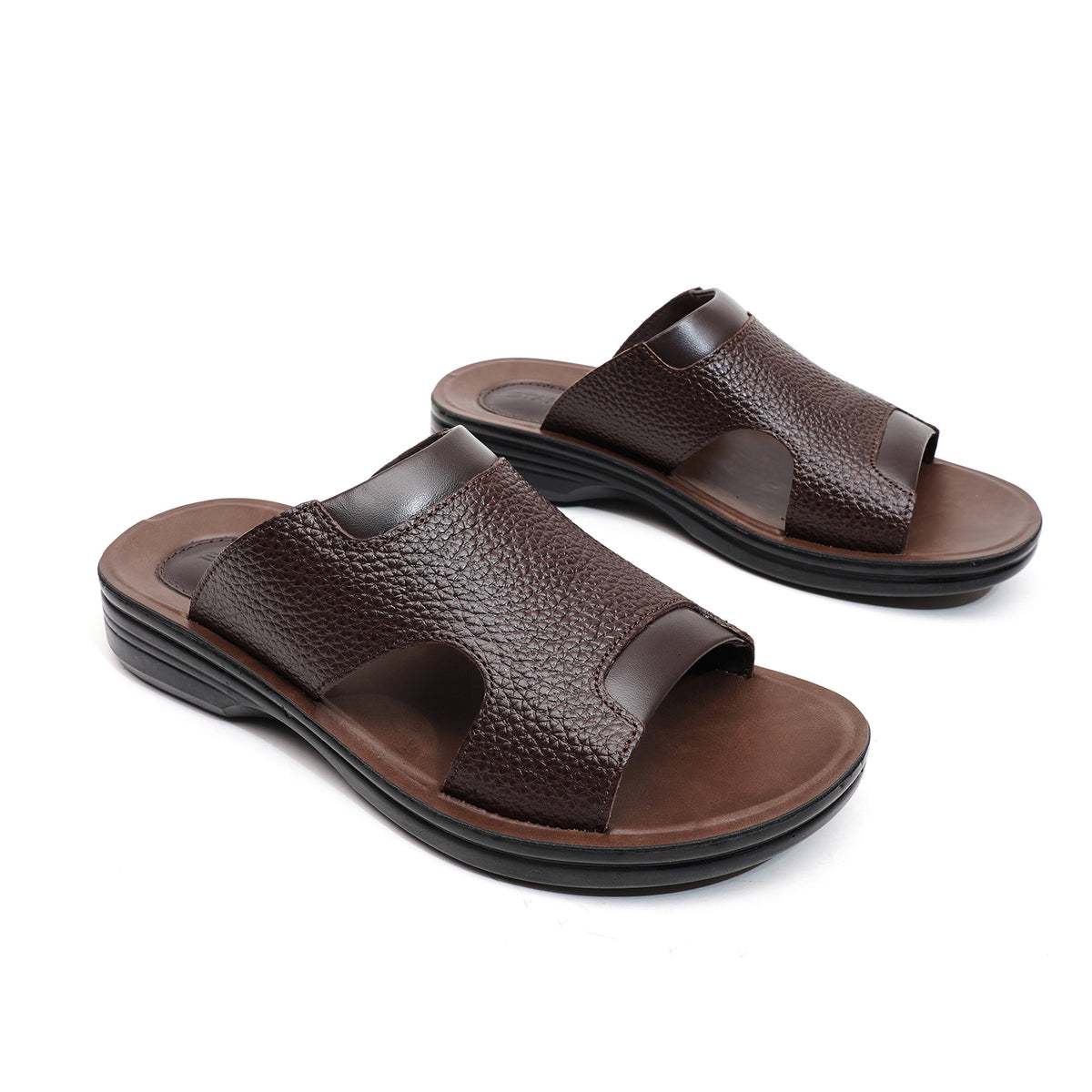 LEATHER SLIPPER - VO-632 BROWN