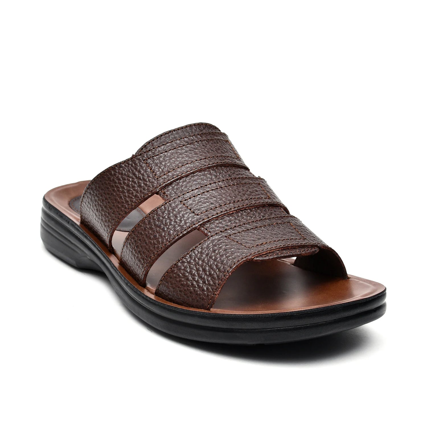 LEATHER SLIPPER - VO-620 BROWN