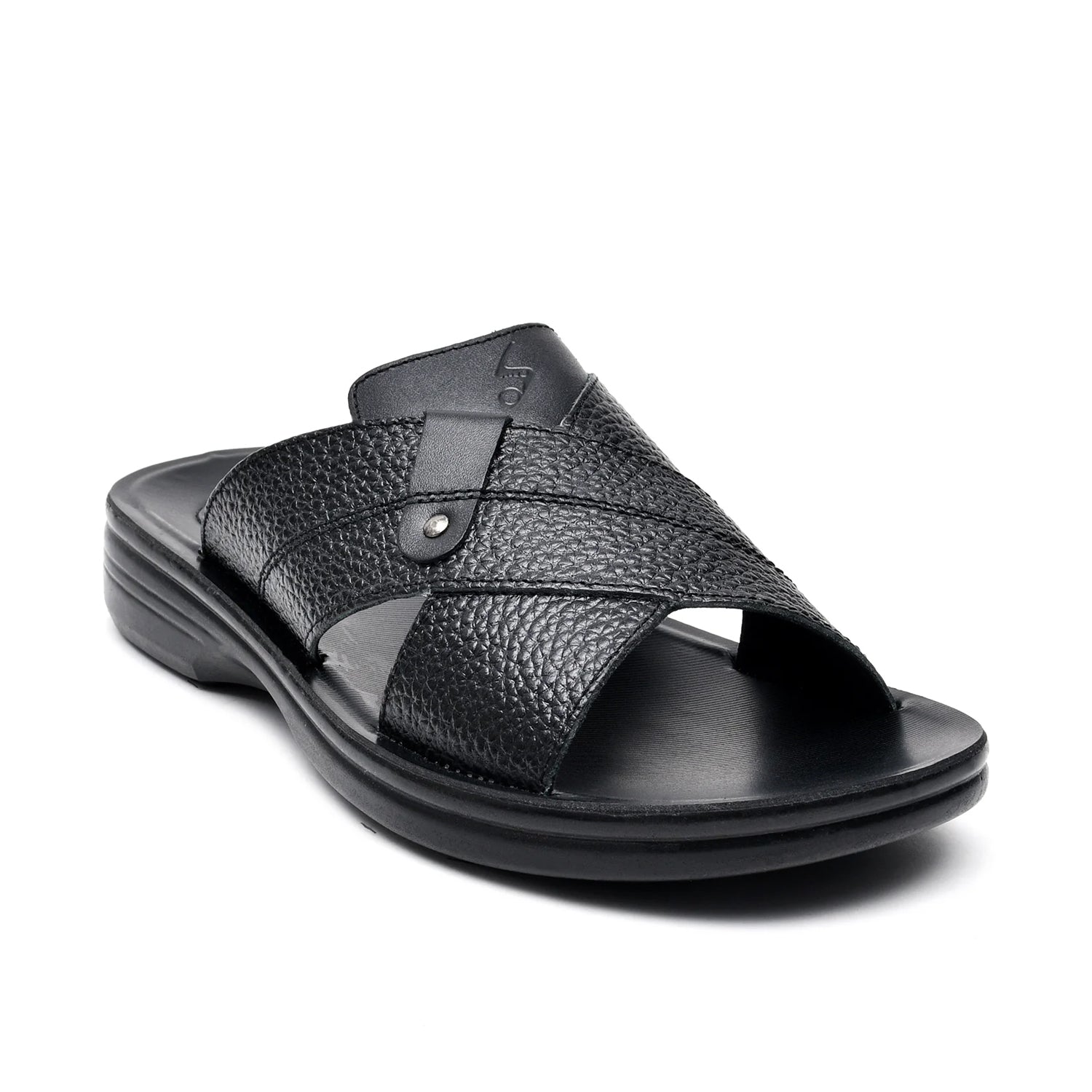 LEATHER SLIPPER - VO-622 BLACK