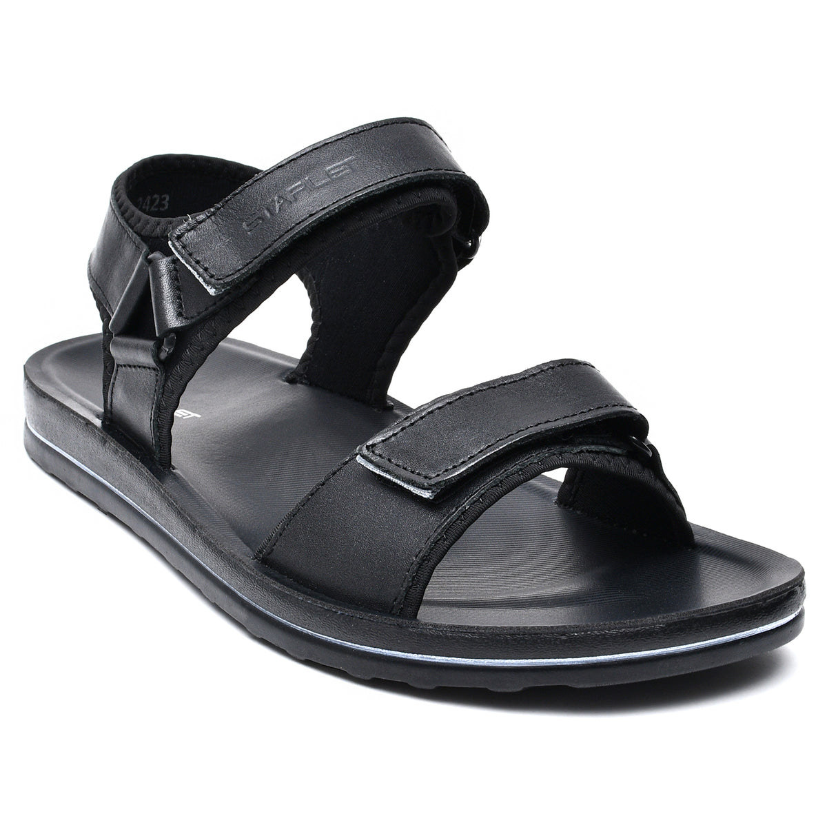 LEATHER SANDAL - WA1826 - BLACK