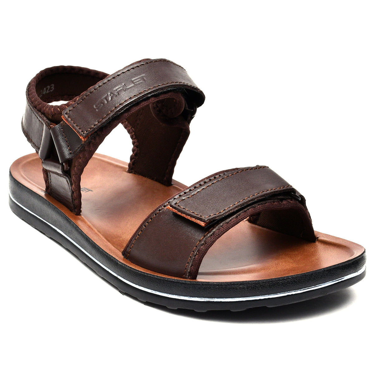 LEATHER SANDAL - WA1826 - BROWN