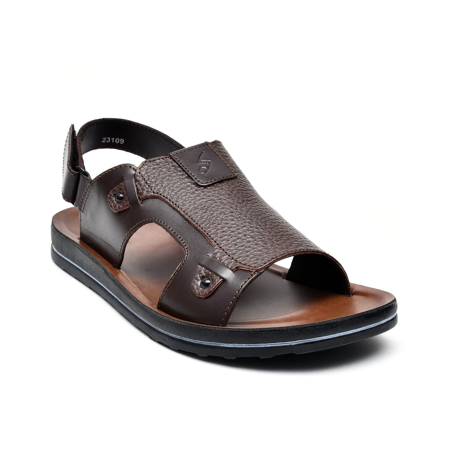 LEATHER SANDAL -WA-1840 BROWN