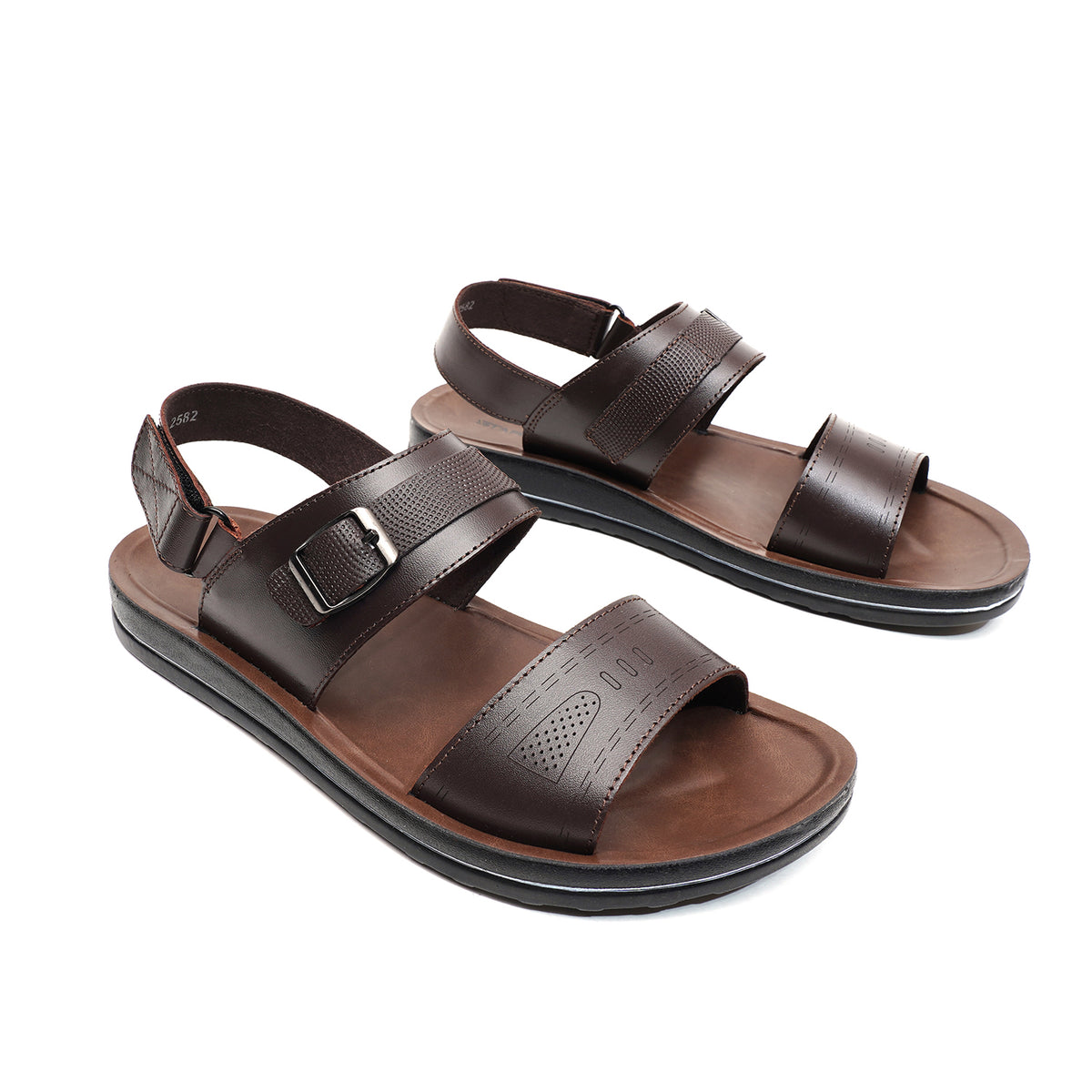 LEATHER SANDAL -WA-1842 BROWN