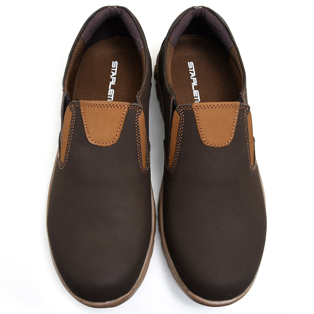 LEATHER SHOES - JASPER-001 BROWN