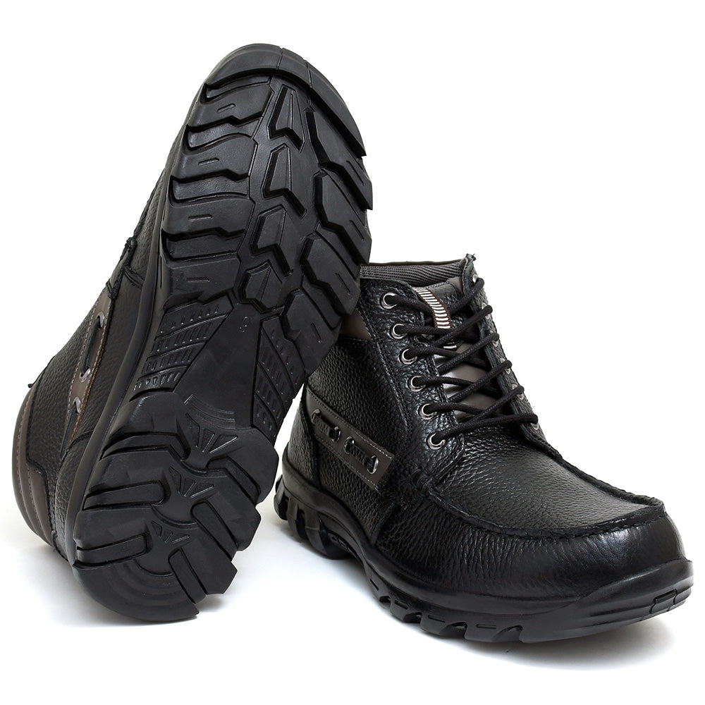 LEATHER SHOES - JASPER-004 BLACK