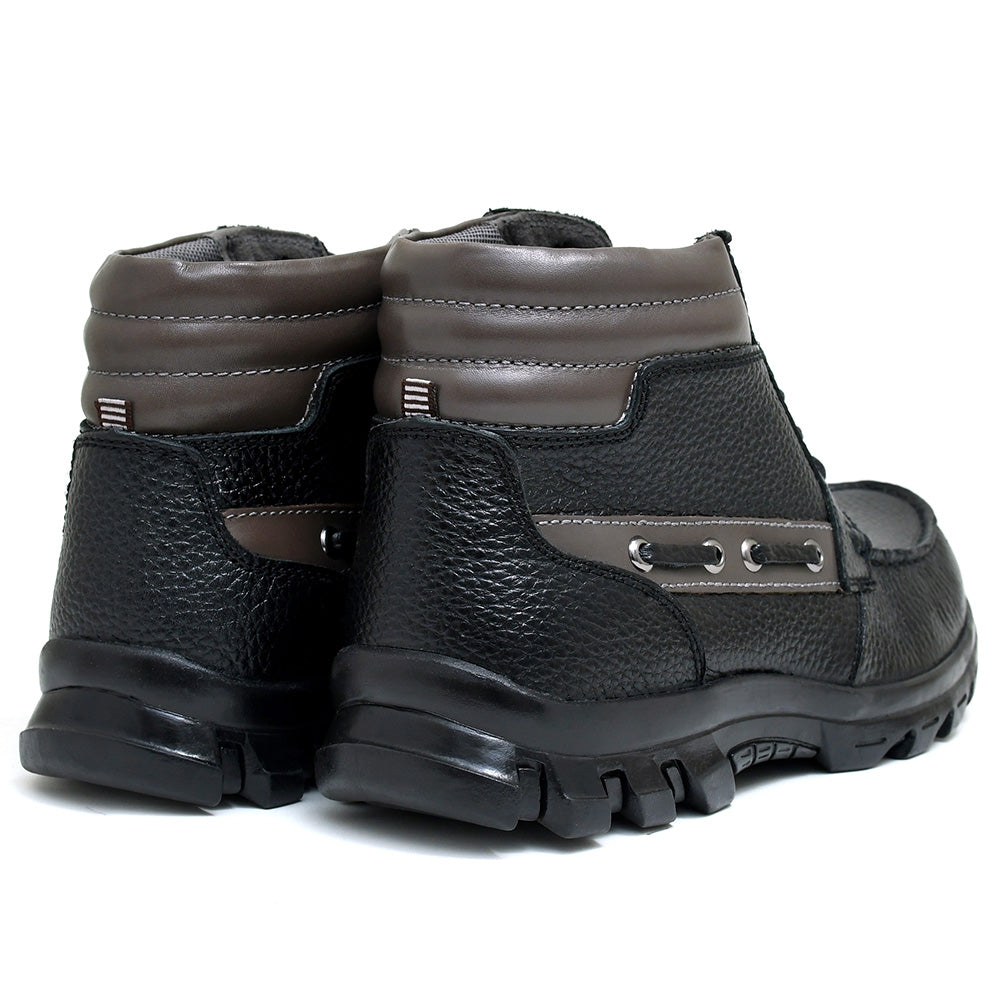 LEATHER SHOES - JASPER-004 BLACK