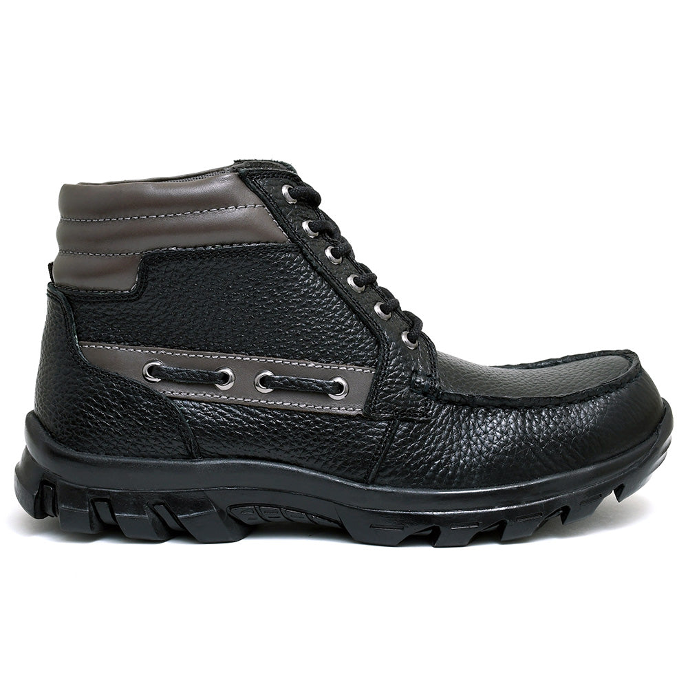 LEATHER SHOES - JASPER-004 BLACK