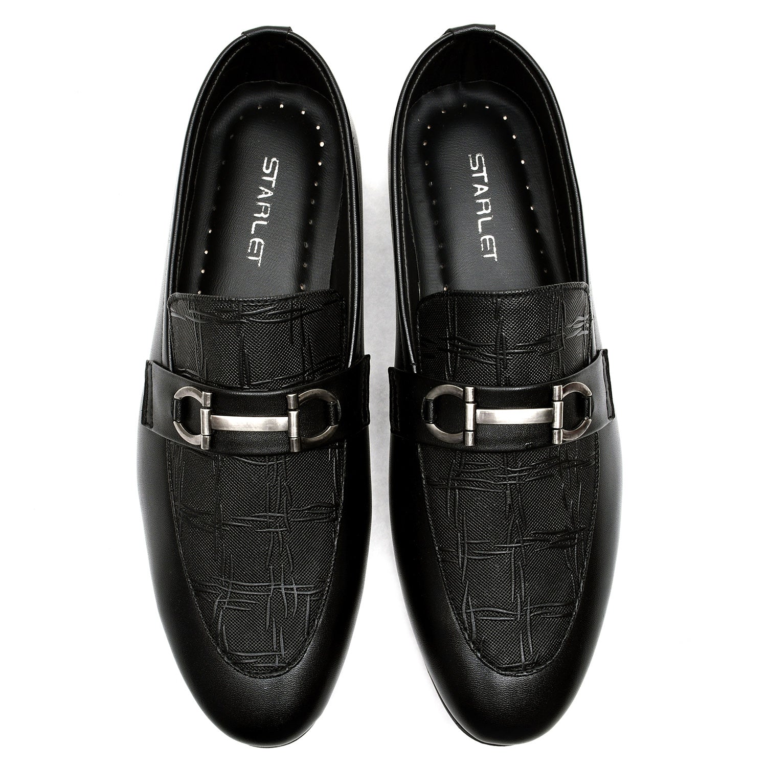 LEATHER SHOES - FC-1-2-8025 BLACK