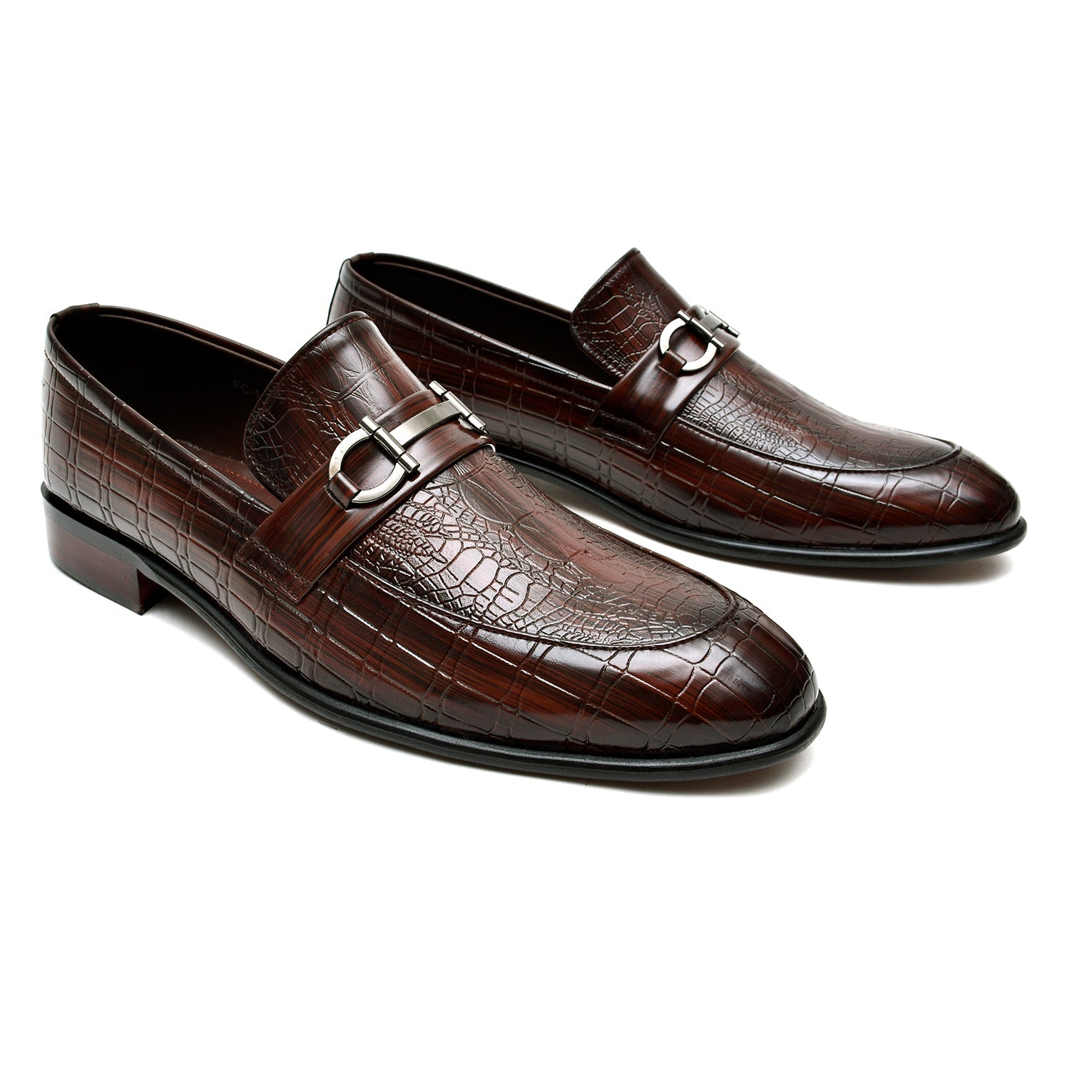 LEATHER SHOES - FC-1-2-8028 BROWN