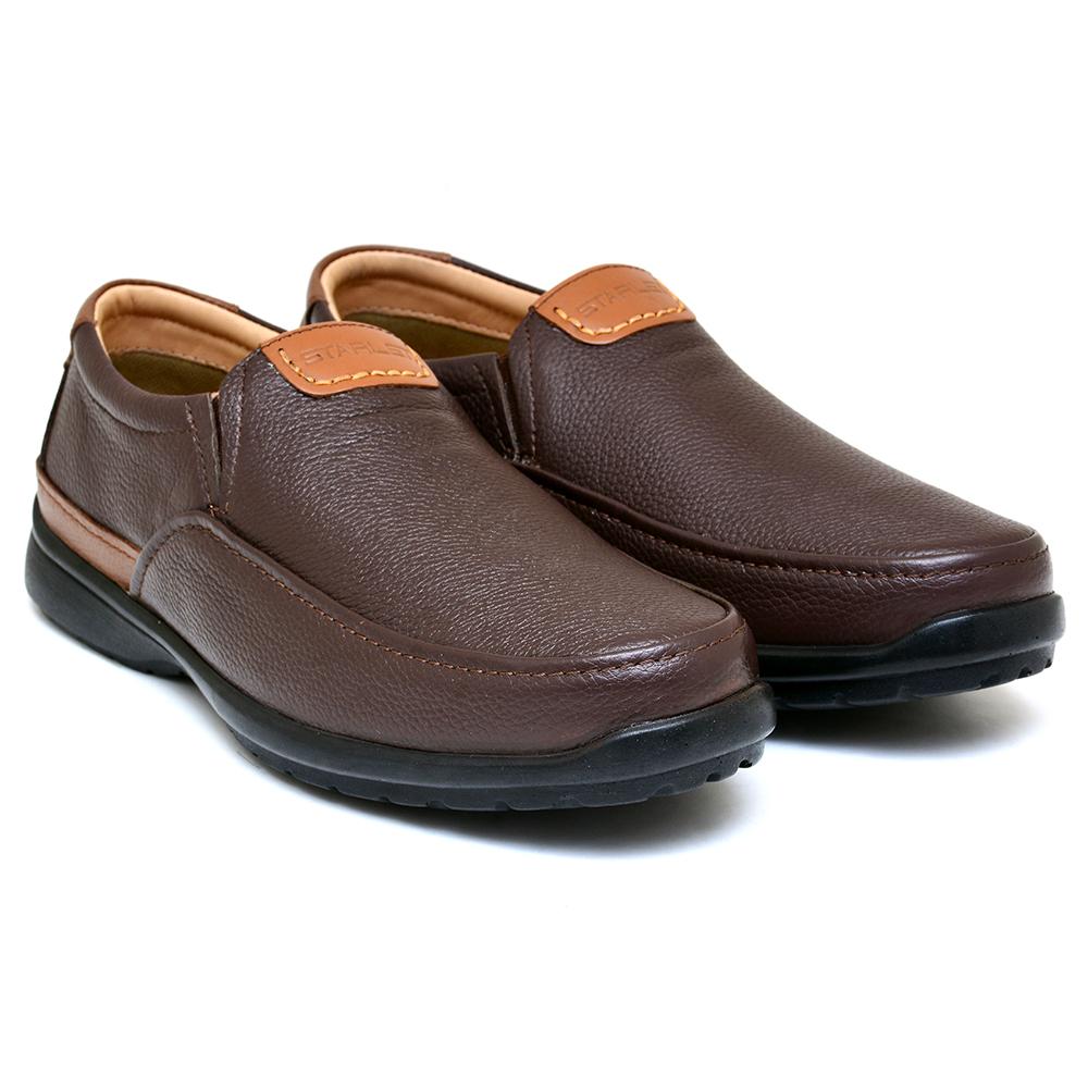 LEATHER SHOES - RUNNER-051 BROWN