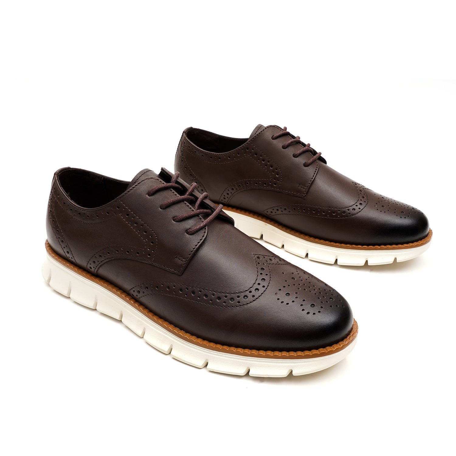 LEATHER SHOES - SFG-0001 BROWN