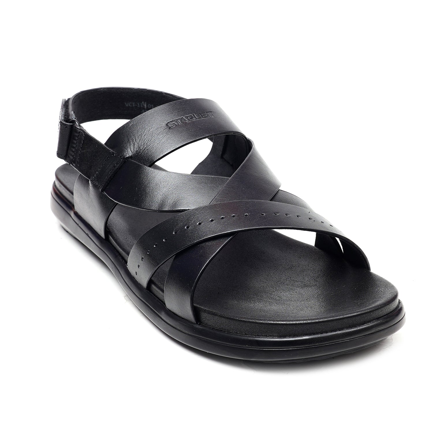 LEATHER SANDAL - VCT-114 BLACK