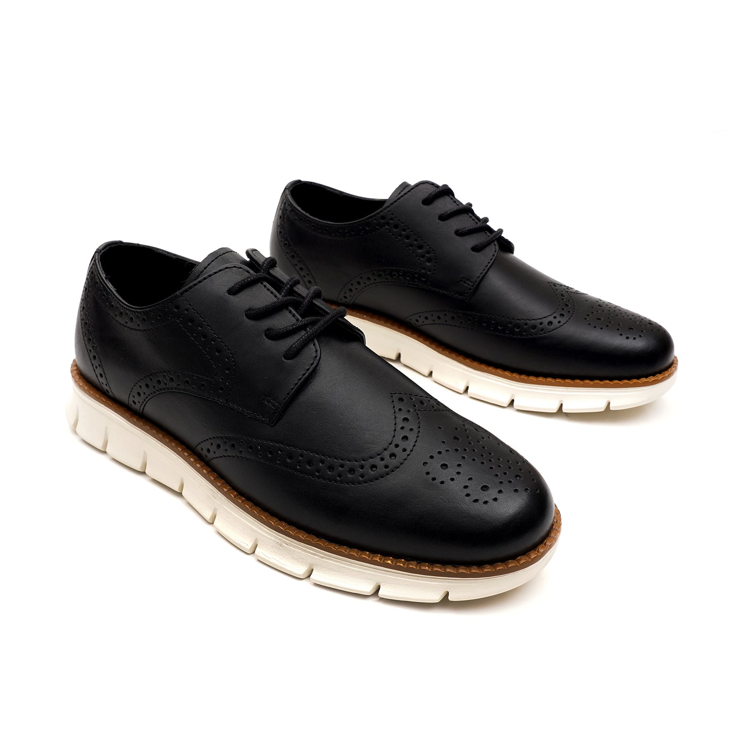 LEATHER SHOES - SFG-0001 BLACK