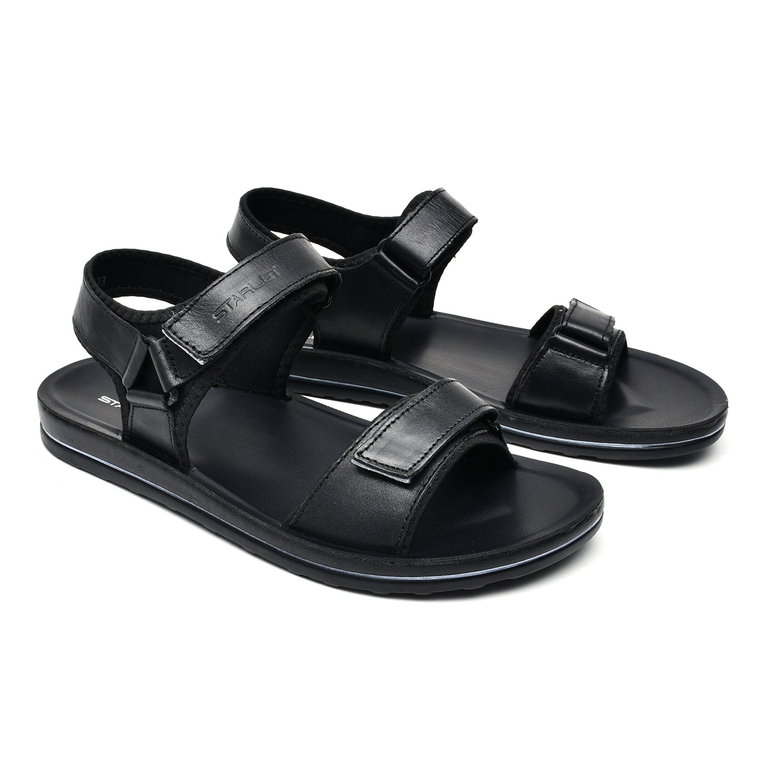 LEATHER SANDAL - WA1826 - BLACK