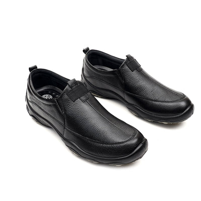 LEATHER SHOES - SANTIAGO-012 BLACK