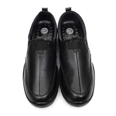 LEATHER SHOES - SANTIAGO-012 BLACK