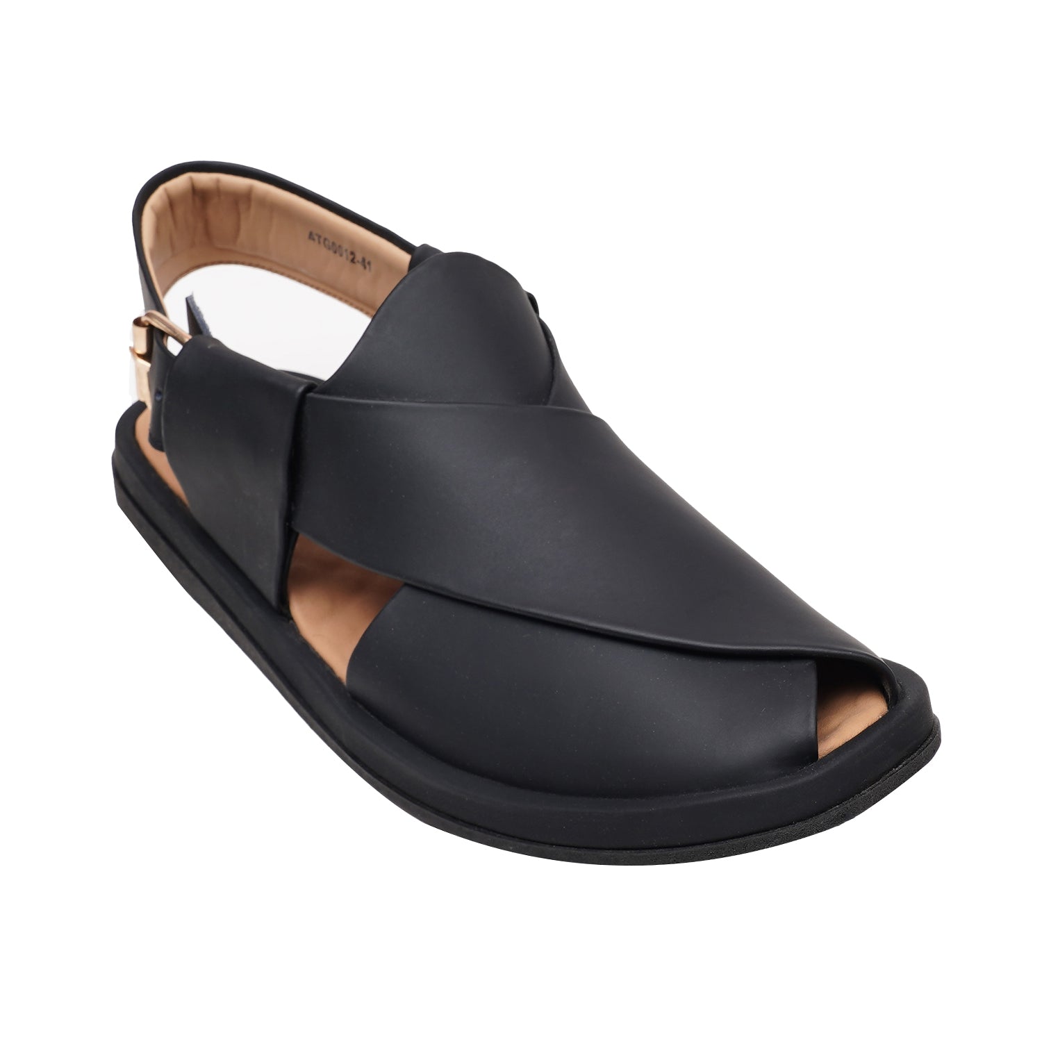 LEATHER PESHAWARI CHAPPAL - ATG0012 BLACK