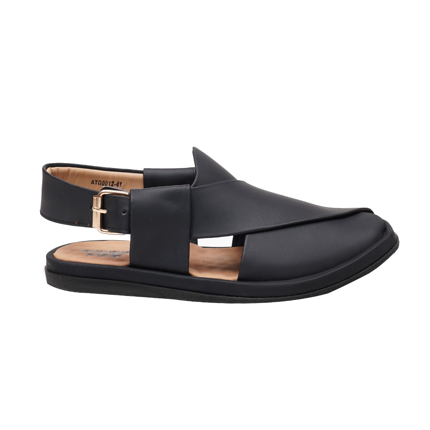 LEATHER PESHAWARI CHAPPAL - ATG0012 BLACK