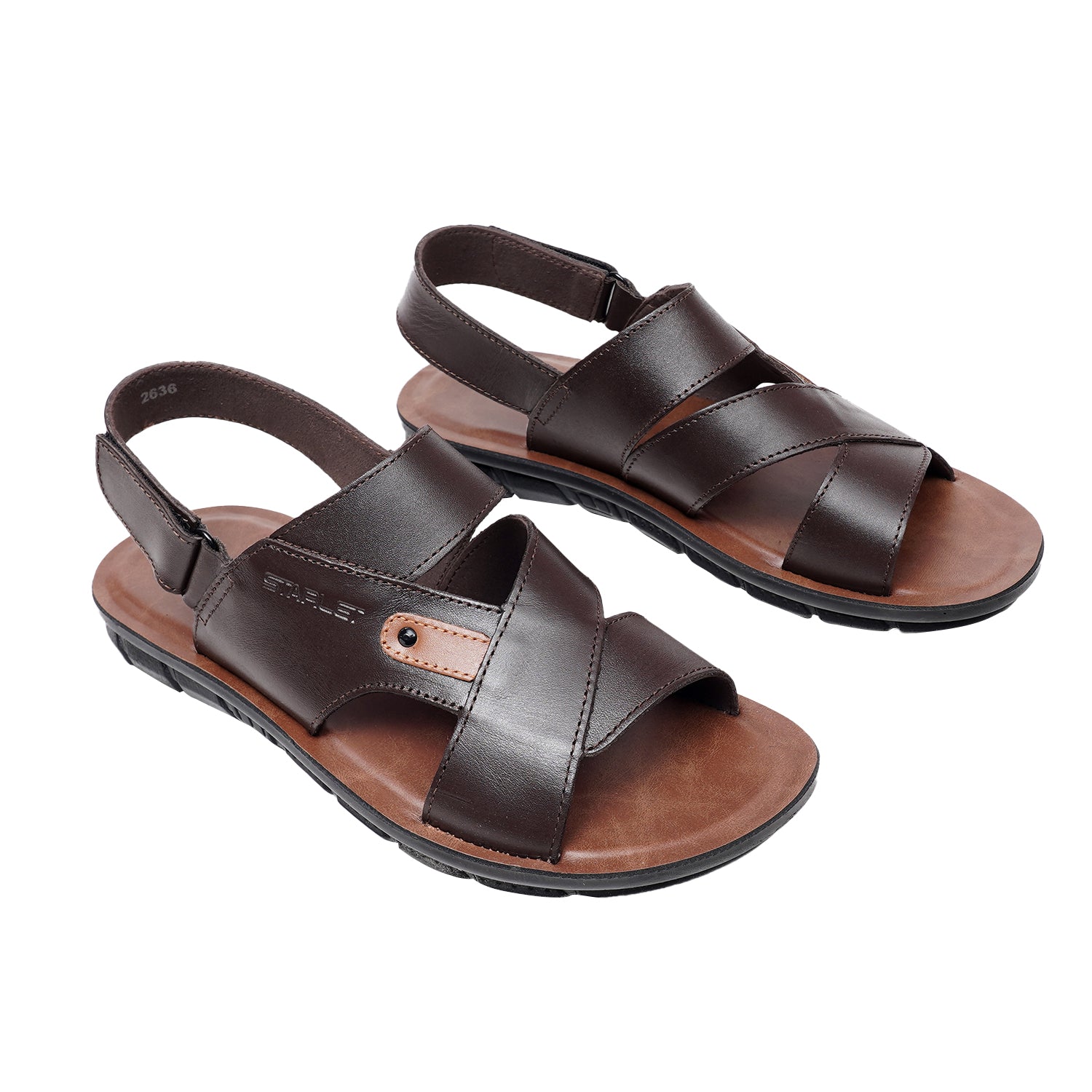 LEATHER SANDAL - AK-112 BROWN