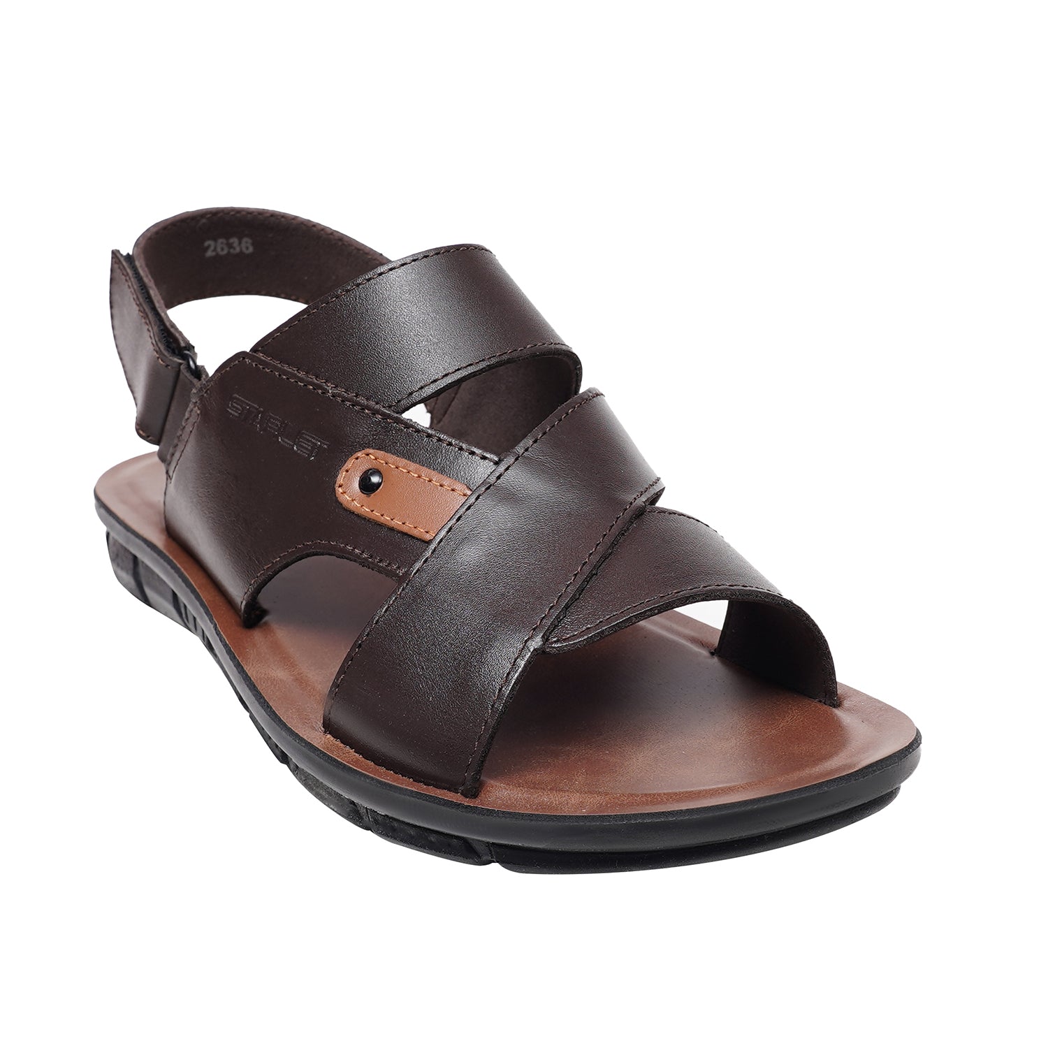 LEATHER SANDAL - AK-112 BROWN