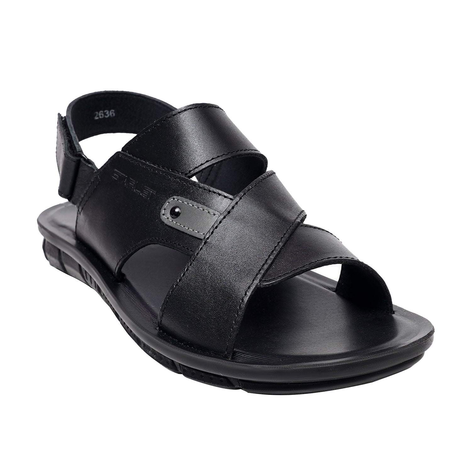 LEATHER SANDAL - AK-112 BLACK