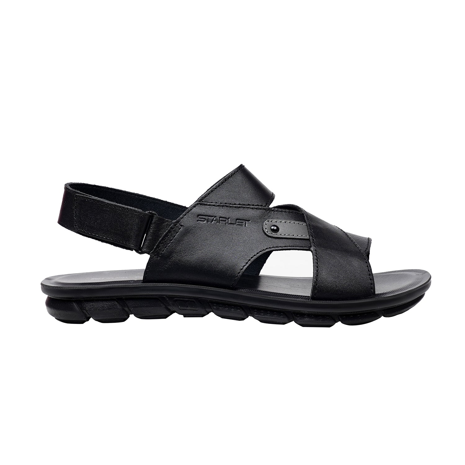 LEATHER SANDAL - AK-112 BLACK