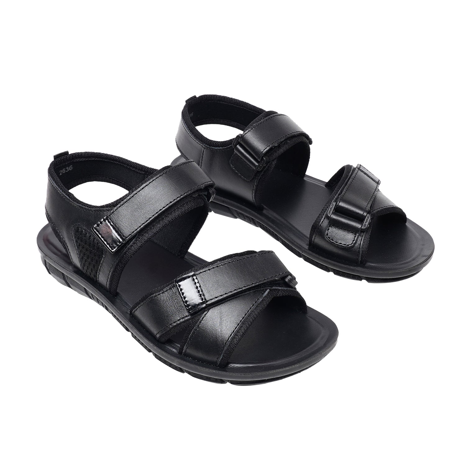 LEATHER SANDAL - AK-110 BLACK