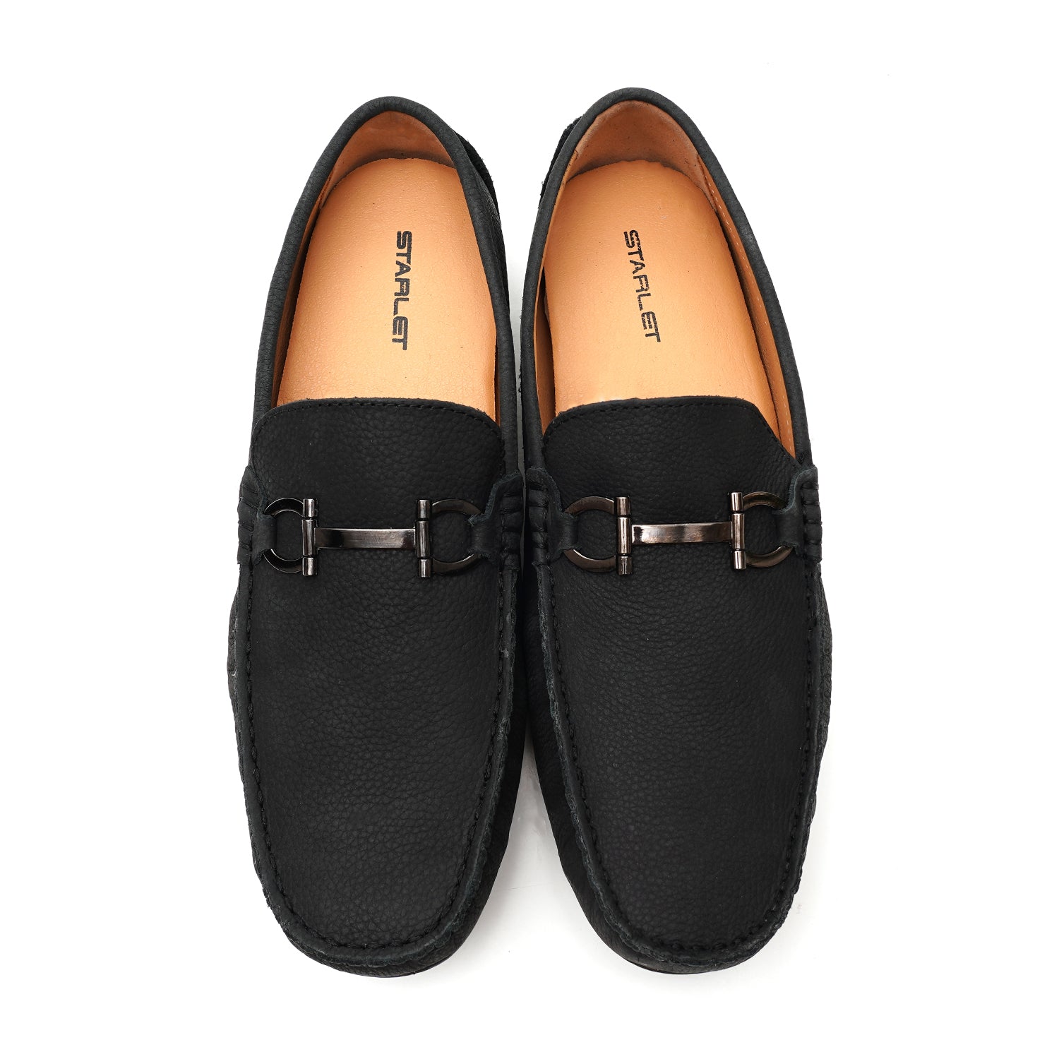 LEATHER SHOES - FLD-03 BLACK