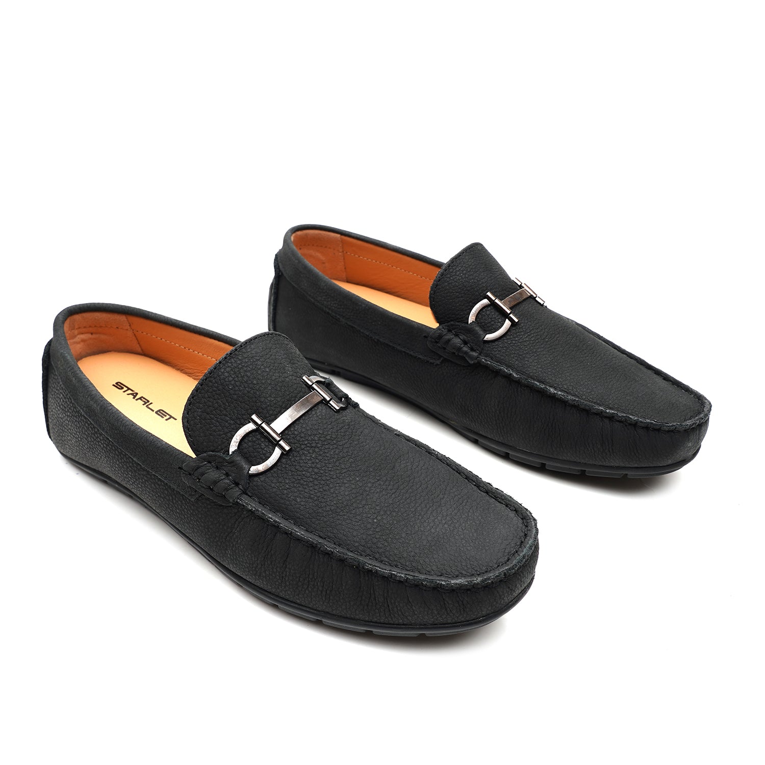 LEATHER SHOES - FLD-03 BLACK
