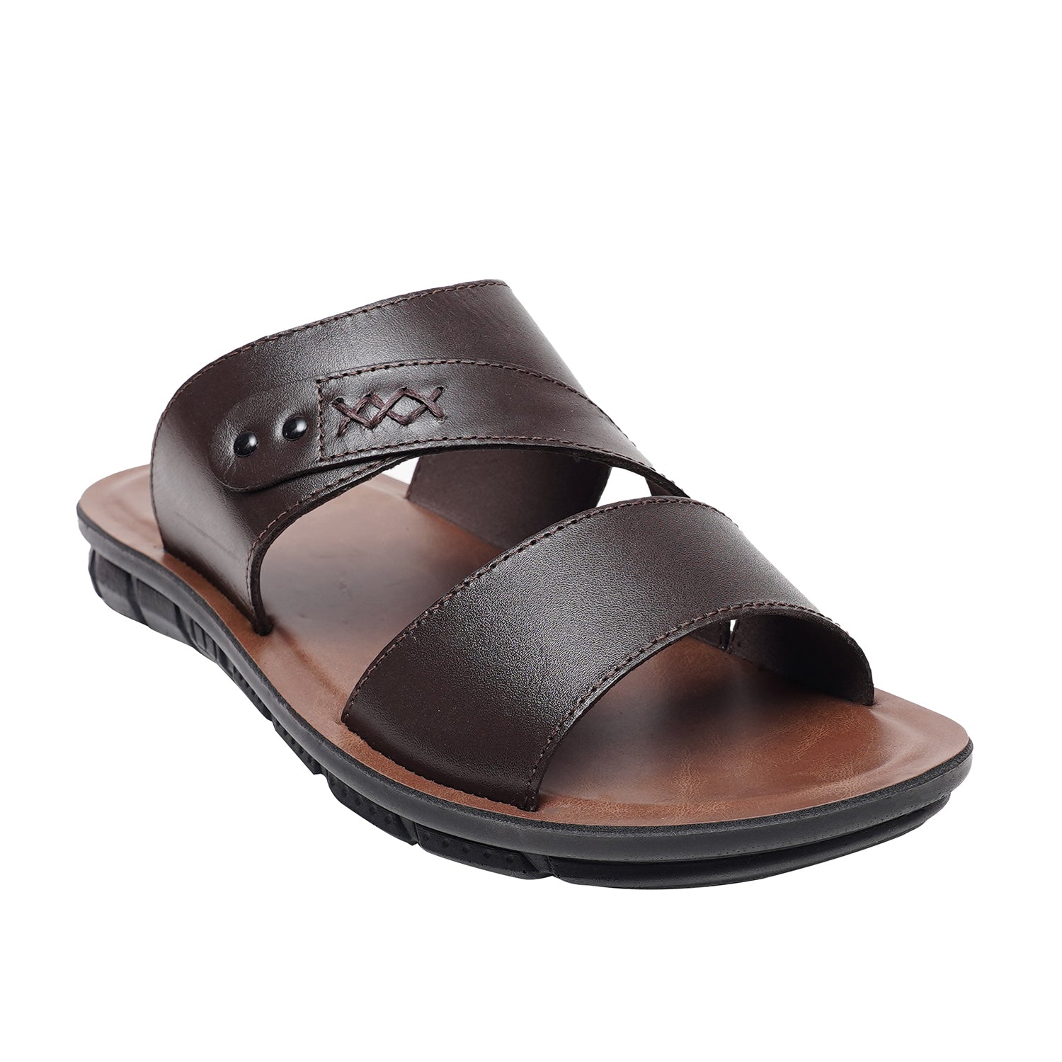 LEATHER SLIPPER - AK-08 BROWN