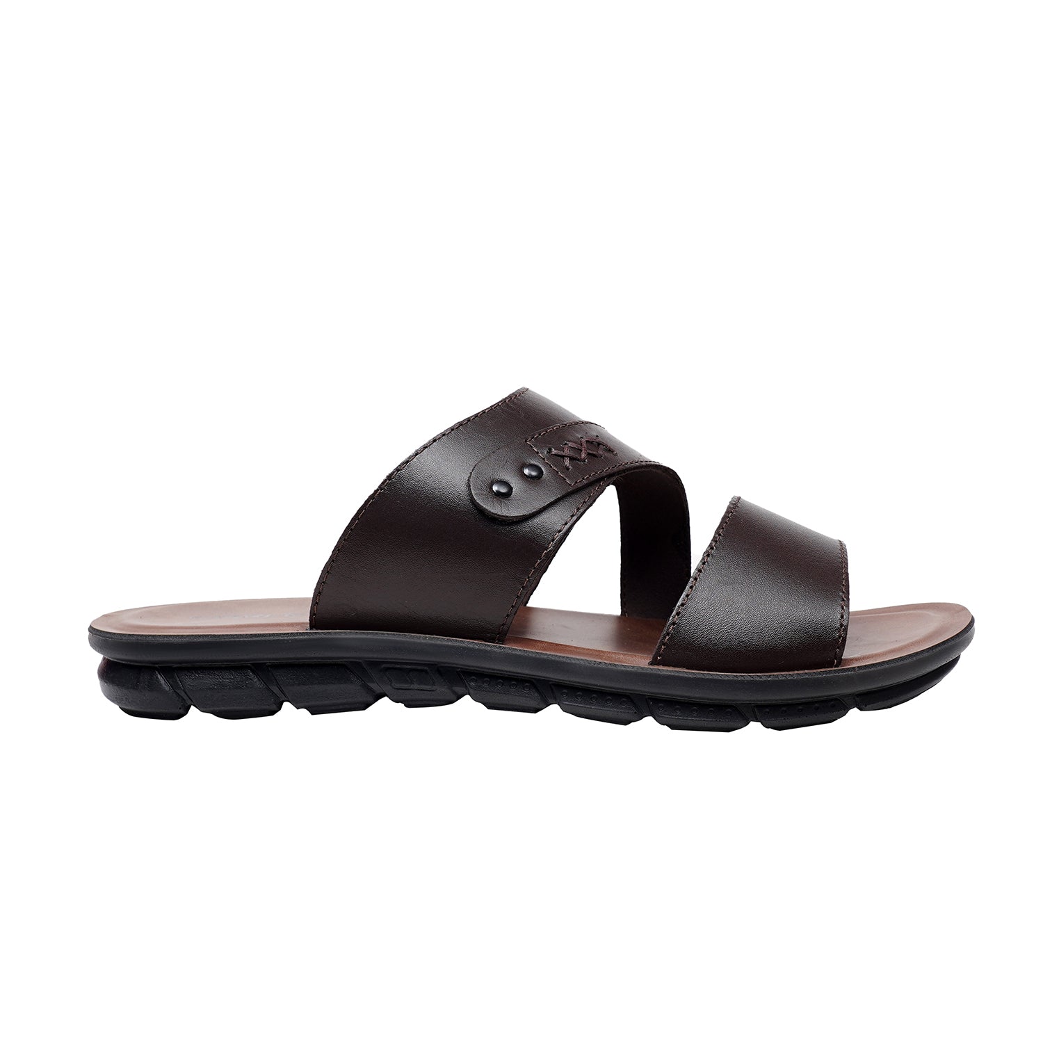 LEATHER SLIPPER - AK-08 BROWN