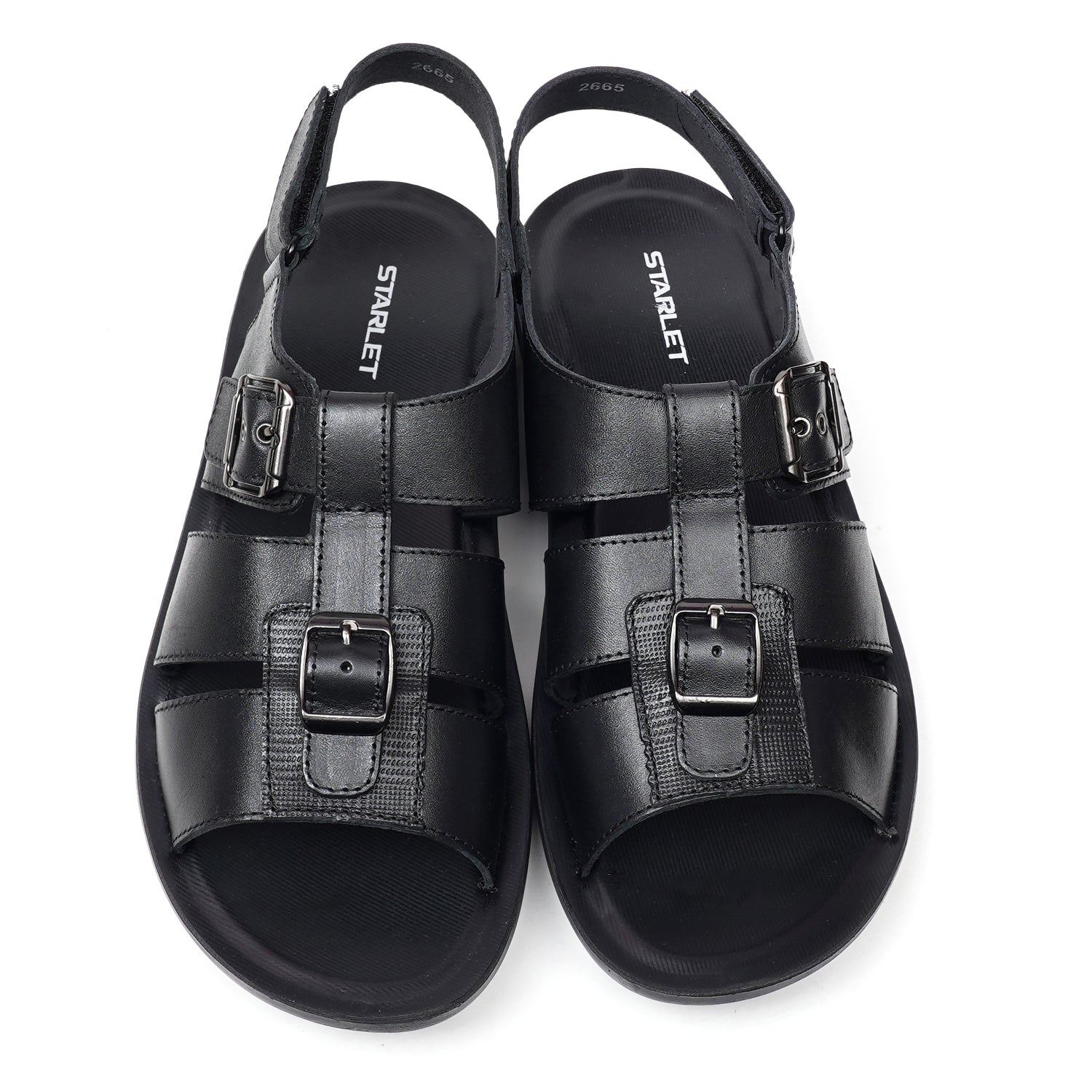 LEATHER SANDAL - AK-115 BLACK